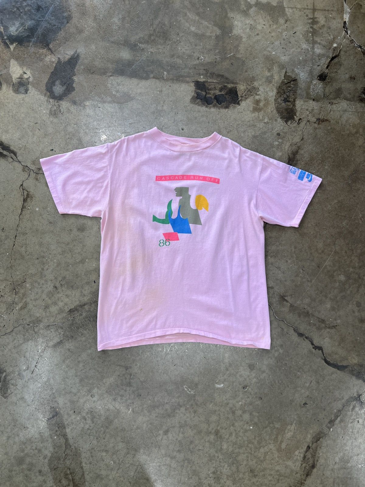Vintage Vintage 1986 Nike Cascade Run Off Runing Sports Tee XL Size US XL / EU 56 / 4 - 2 Thumbnail