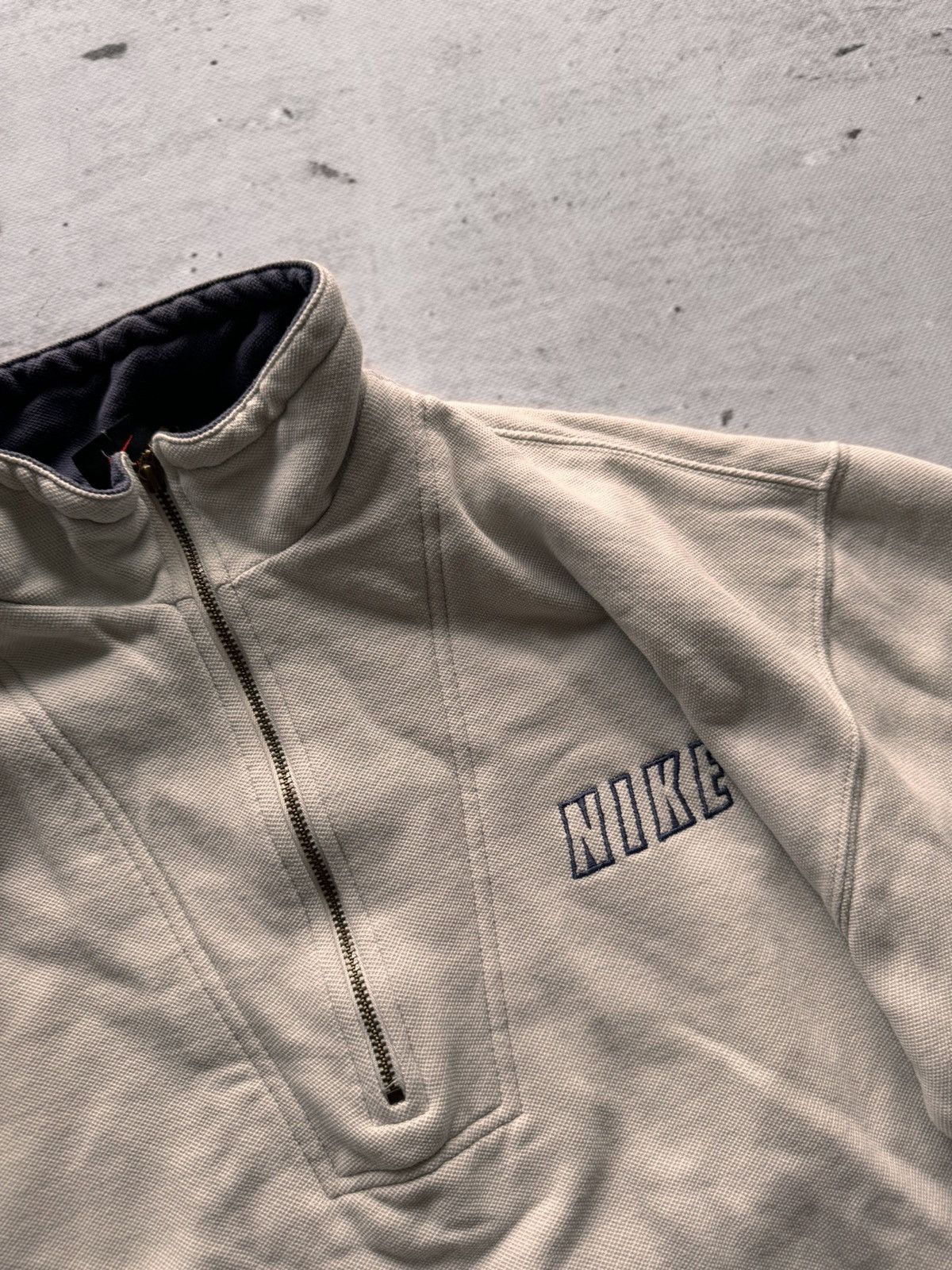 Nike × Vintage NIKE 1/3 ZIP VINTAGE CENTER LOGO OVERSIZE BOXY SWEATSHIRT Size US M / EU 48-50 / 2 - 5 Thumbnail