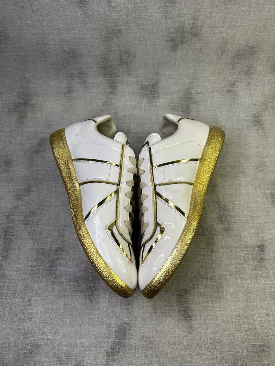 Maison Margiela Maison Margiela GAT Replica Gold White 8 41 Low Tops Size US 8 / EU 41 - 4 Thumbnail