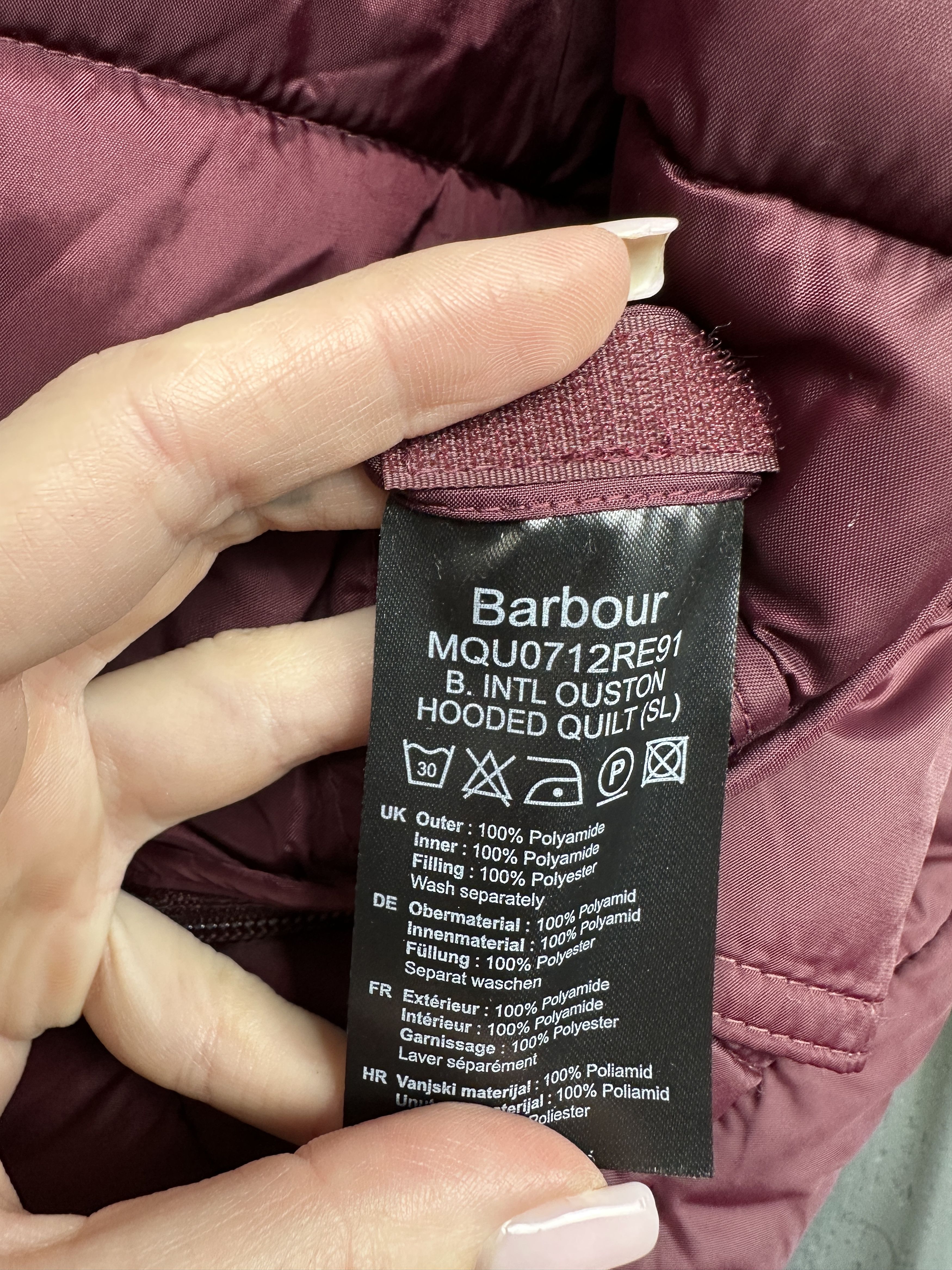 Barbour Barbour International Mens Ouston Hooded Quilted Jacket Size US XL / EU 56 / 4 - 7 Thumbnail