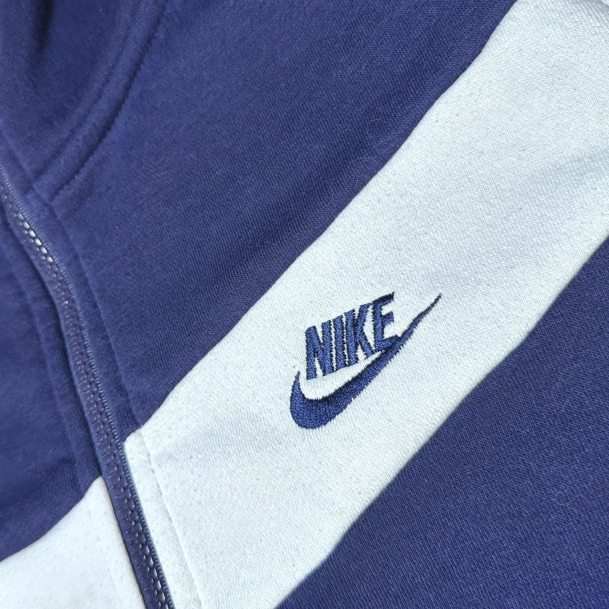 Nike Nike Big Swoosh Full Zip Hoodie Sweatshirt Navy White Size US S / EU 44-46 / 1 - 3 Thumbnail