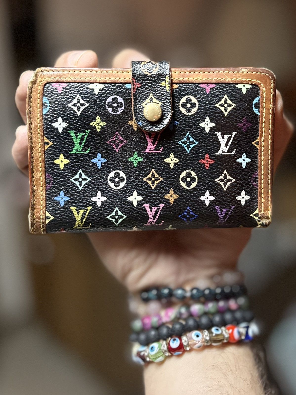 Louis Vuitton × Takashi Murakami Vintage Louis Vuitton Takashi Murakami Multicolr Portefeuile Size ONE SIZE - 10 Thumbnail