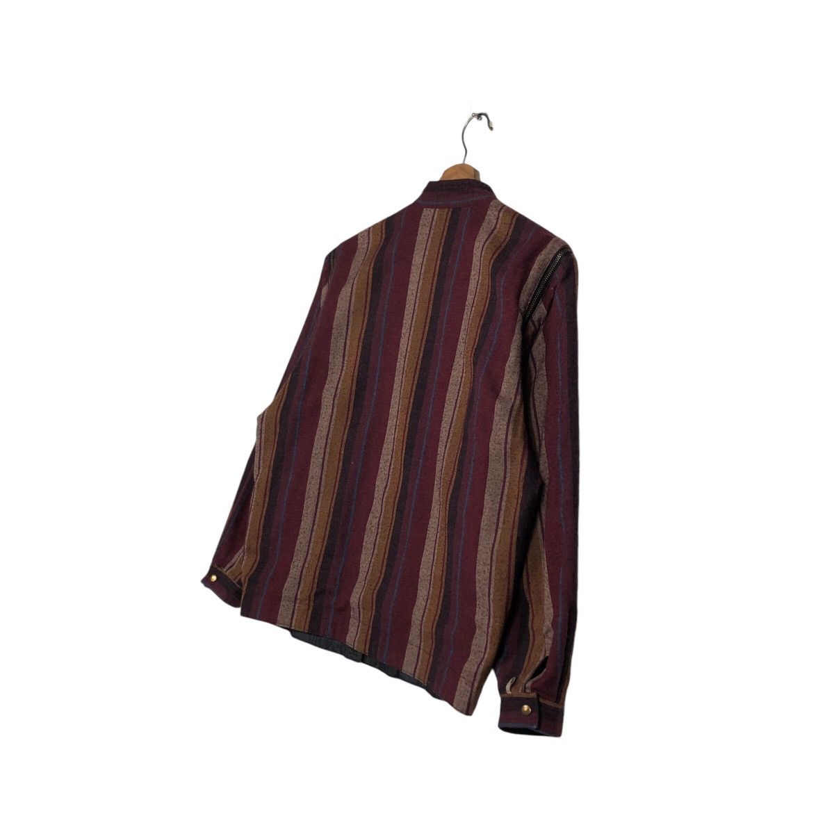 Japanese Brand 📌Vintage Bomber Jacket Reversible Striped Issey Miyake Size US M / EU 48-50 / 2 - 11 Thumbnail
