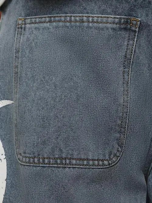 Jean Akimoto x Yura Loose Fit BioHazard Graphic Jeans Size US 32 / EU 48 - 6 Thumbnail