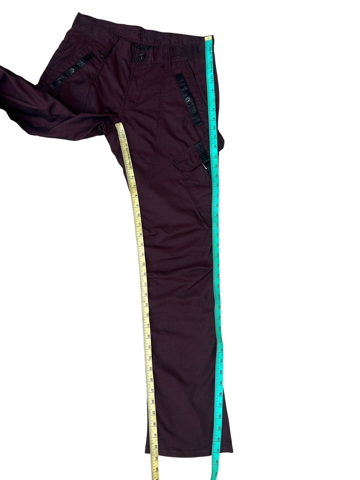 Nicole Club Nicole Club Japan Dark Maroon Cargo Flare Trouser Pant Size US 30 / EU 46 - 6 Thumbnail