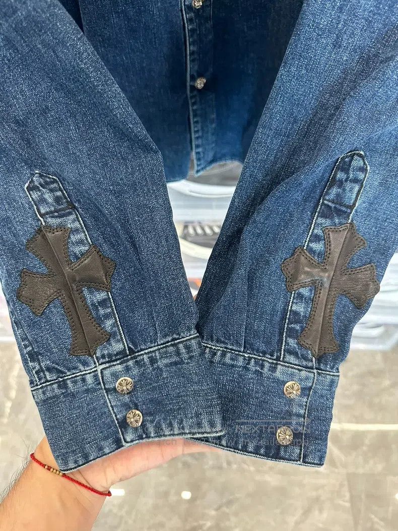 Chrome Hearts CHROME HEARTS Size XXL Cross-skin denim shirt Size US XXL / EU 58 / 5 - 4 Thumbnail
