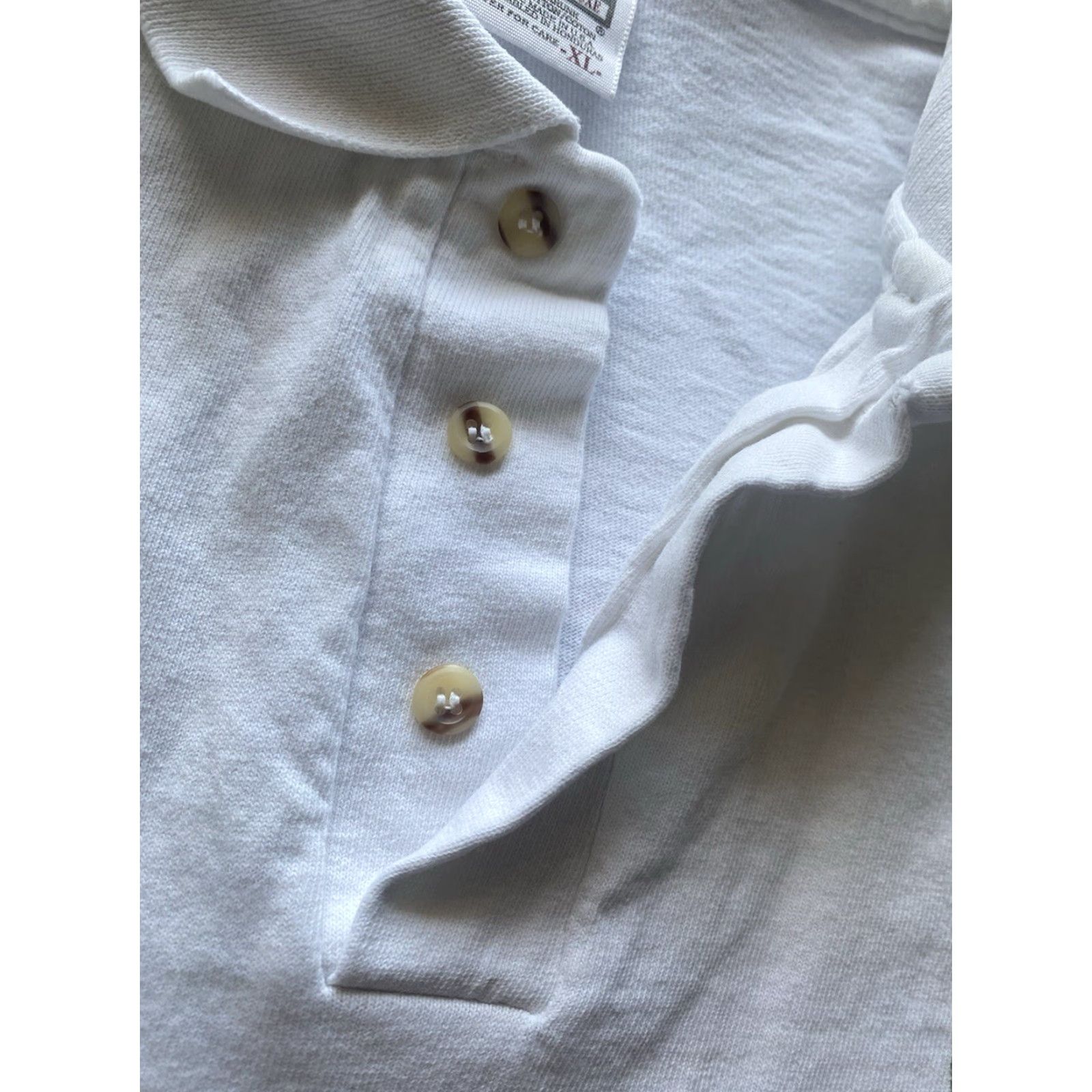Vintage VINTAGE Cotton Deluxe Polo Shirt Men XL White Space Military Navy AC UHF F/O F9 Rock? Size US XL / EU 56 / 4 - 7 Thumbnail