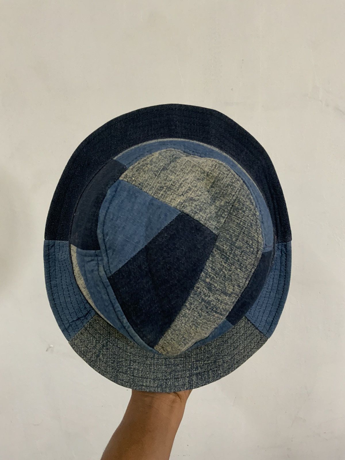 If Six Was Nine Ruben Patchwork Denim Hat Size ONE SIZE - 6 Thumbnail