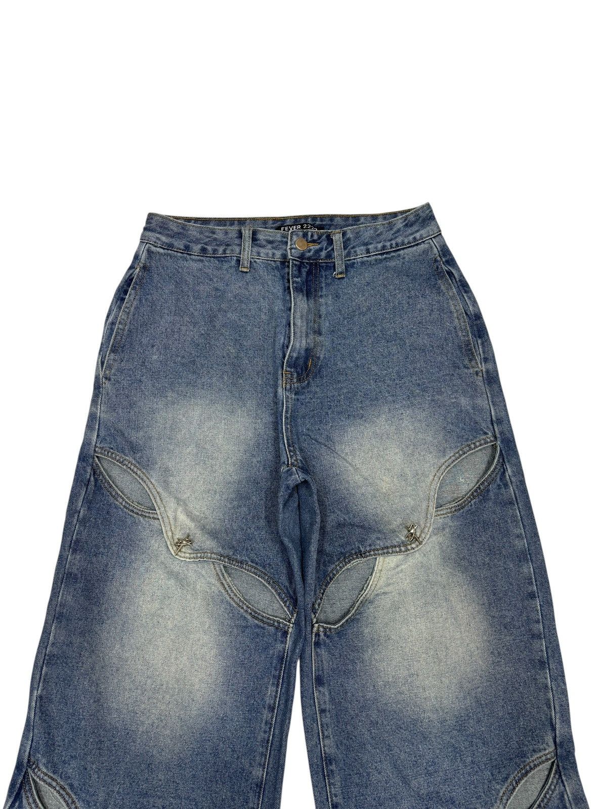Acne Studios Artisanal Panel Cut Out Wide Leg Baggy Flare Jean Fever2222 Size US 29 - 5 Thumbnail