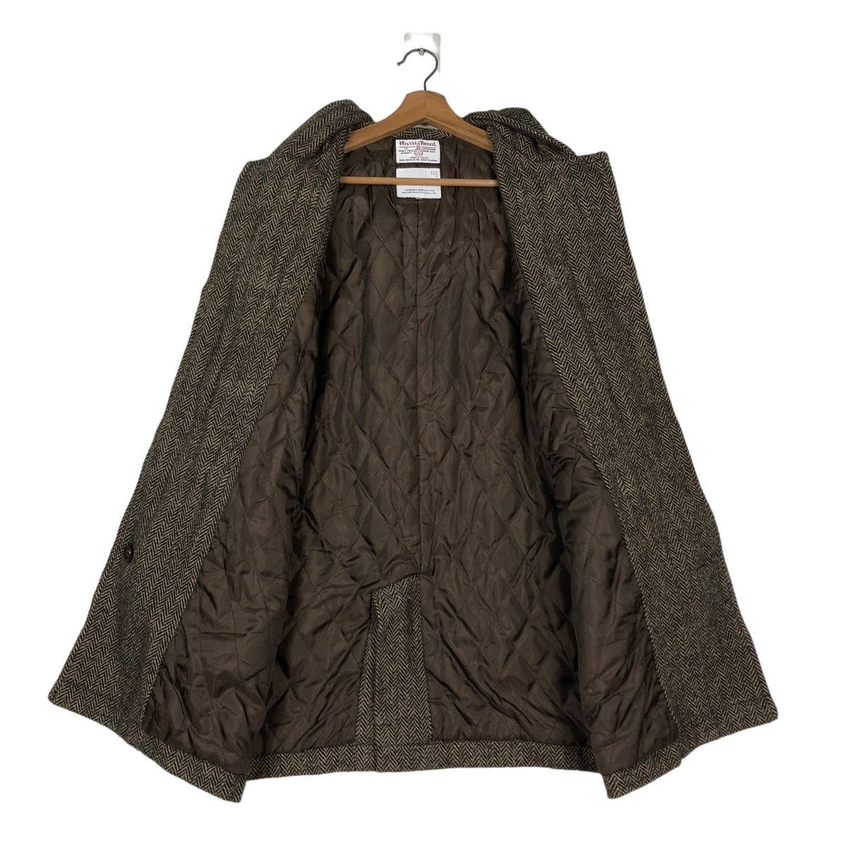 Harris Tweed 📌VINTAGE LONG JACKET WOOL HARRIS TWEED Size US M / EU 48-50 / 2 - 5 Thumbnail