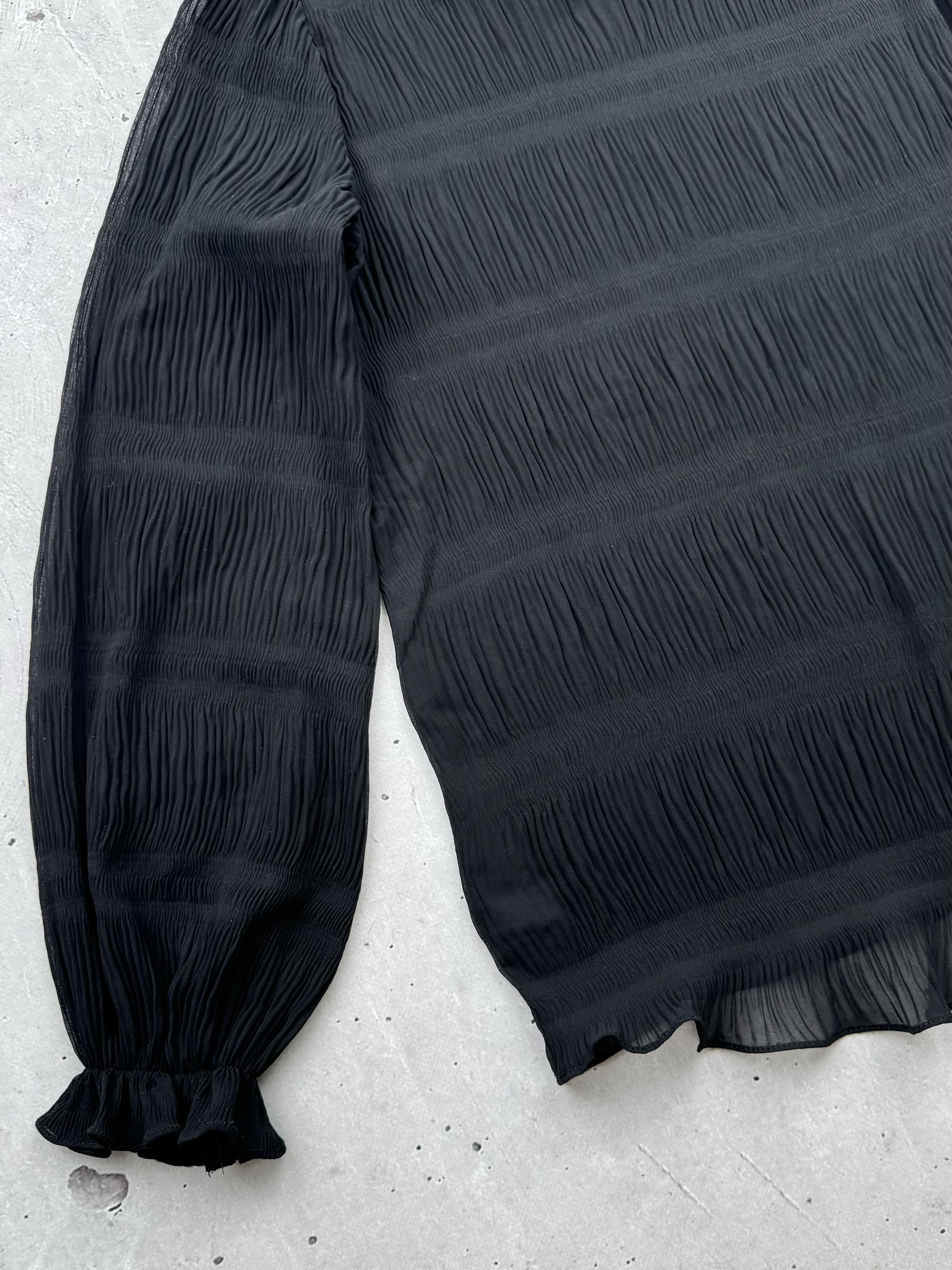 Japanese Brand × Vintage Vintage Plisse Blouse Issey Style Size M / US 6-8 / IT 42-44 - 2 Thumbnail