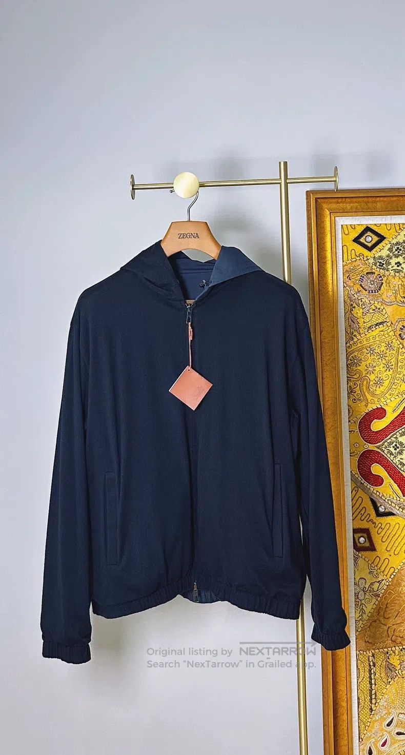 Loro Piana Loro Piana Bomber hooded jacket with cashmere lining Size US XXL / EU 58 / 5 - 4 Thumbnail