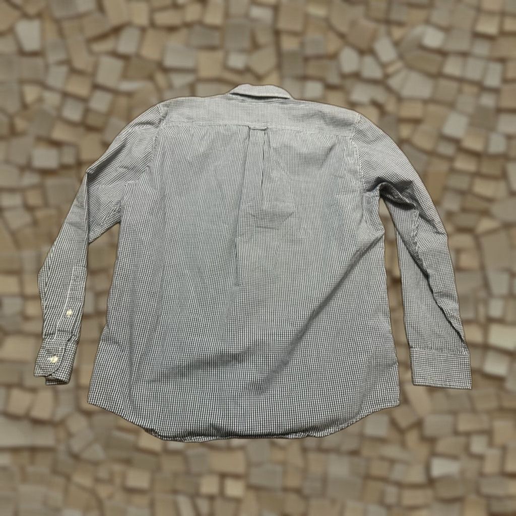 Chaps CHAPS Shirt Men's M White Black Checkered Long Sleeve Button-Up Easy Care Shirt Size US M / EU 48-50 / 2 - 1 Thumbnail