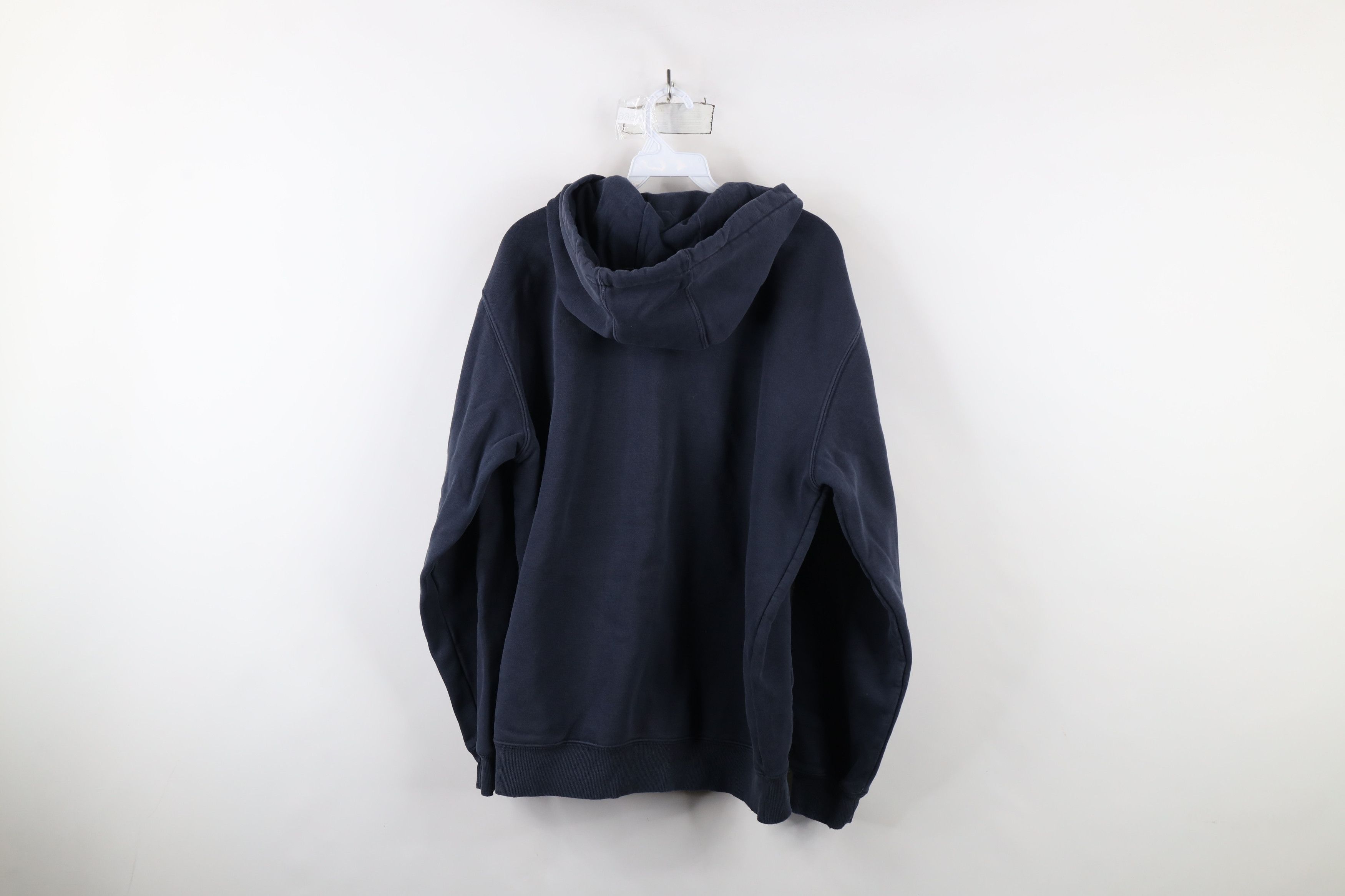 Carhartt × Vintage Vintage 90s Carhartt Spell Out Hoodie Sweatshirt Navy Blue Size US L / EU 52-54 / 3 - 14 Thumbnail