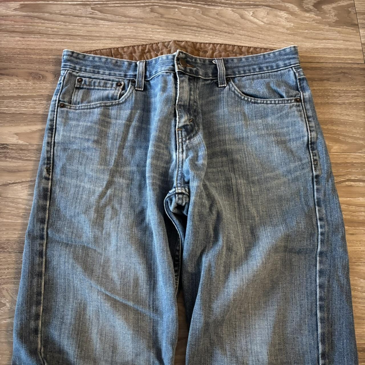 Levi's Crazy Vintage Y2K/2000s Grunge Medium Wash Levis Denim Jeans! 32x31 Size US 32 / EU 48 - 5 Thumbnail