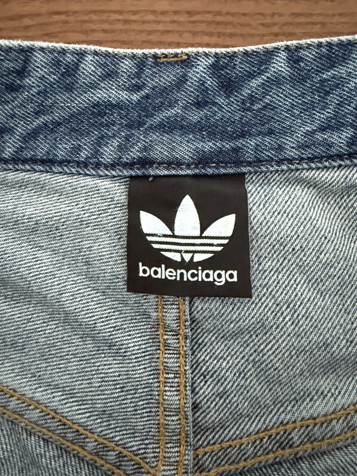 Balenciaga x Adidas Denim Baggy Pants Denim