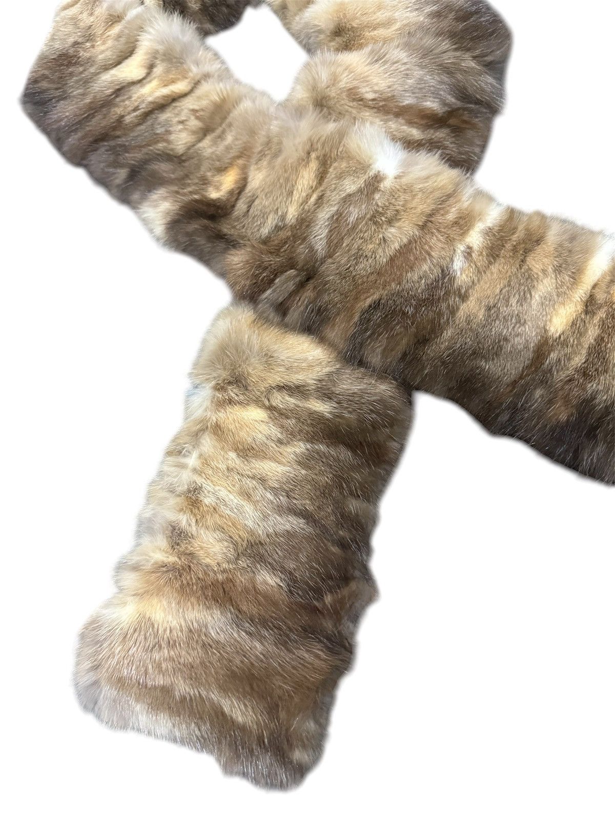 If Six Was Nine FAUX FOX LEATHER HAND MADE SCARF Size ONE SIZE - 3 Thumbnail