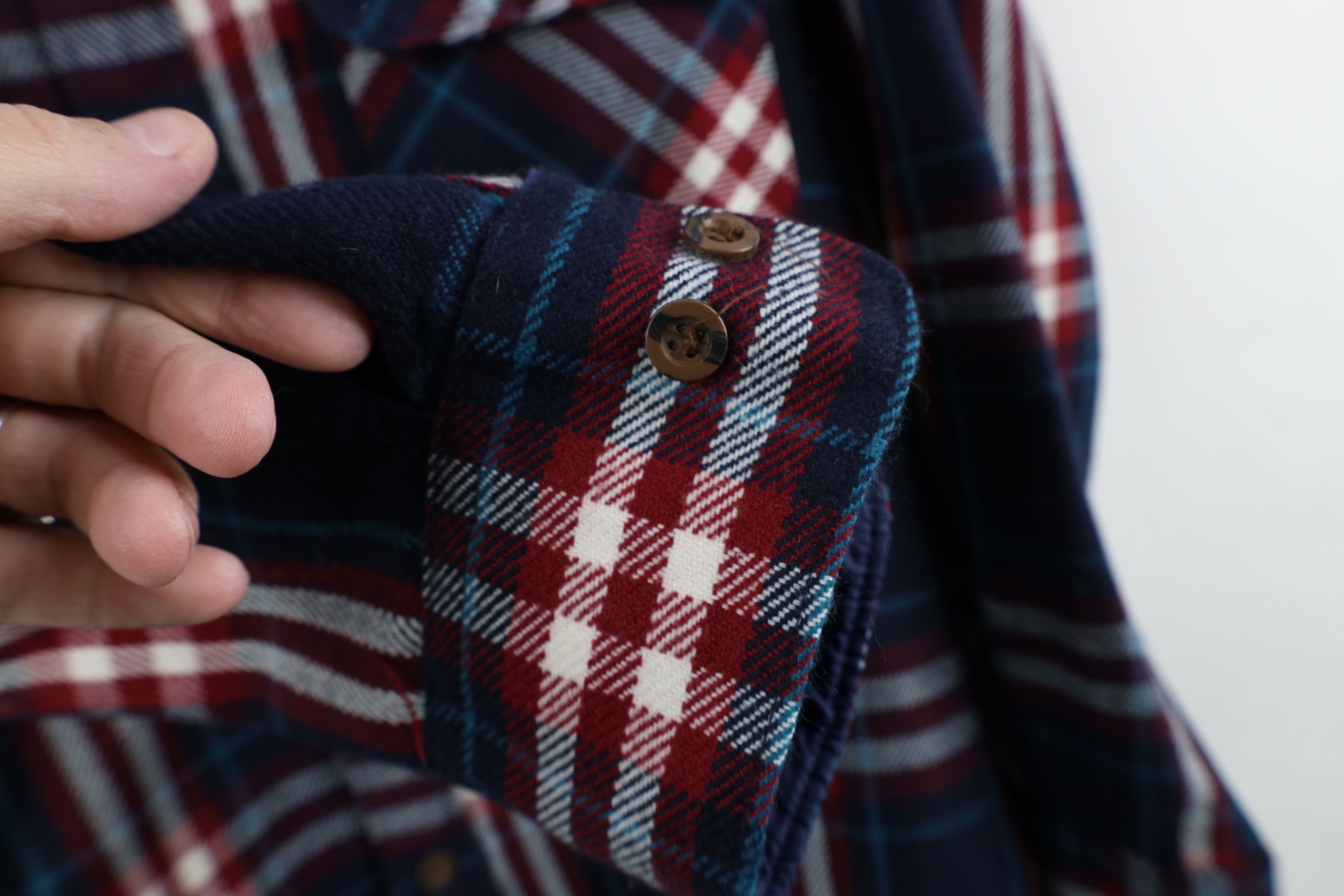 Vintage Vintage 70s Streetwear Pocket Flannel Button Shirt Plaid Size US S / EU 44-46 / 1 - 5 Thumbnail