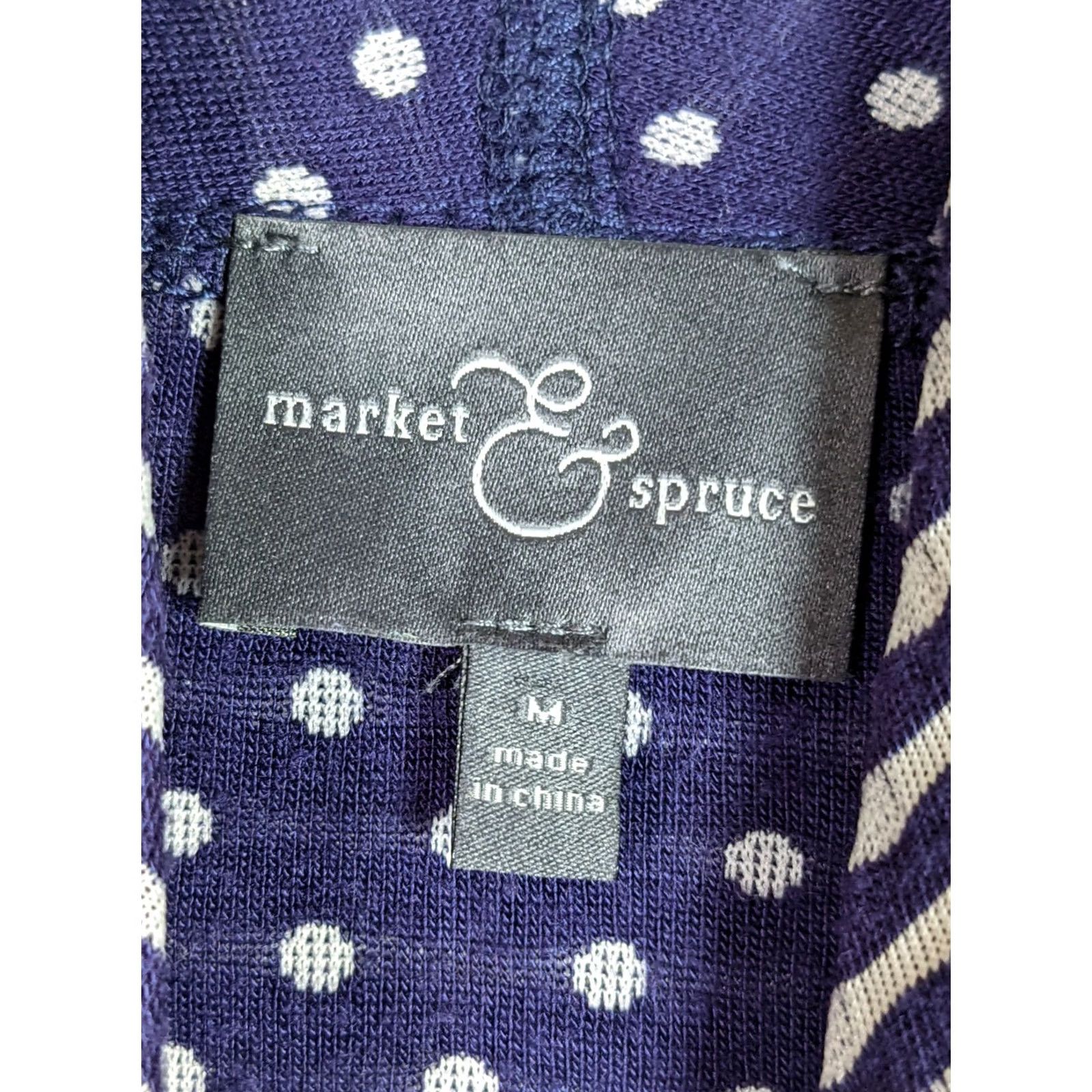 Market Market spruce Women's knit top blue white open front long sleeve size M Size M / US 6-8 / IT 42-44 - 7 Thumbnail