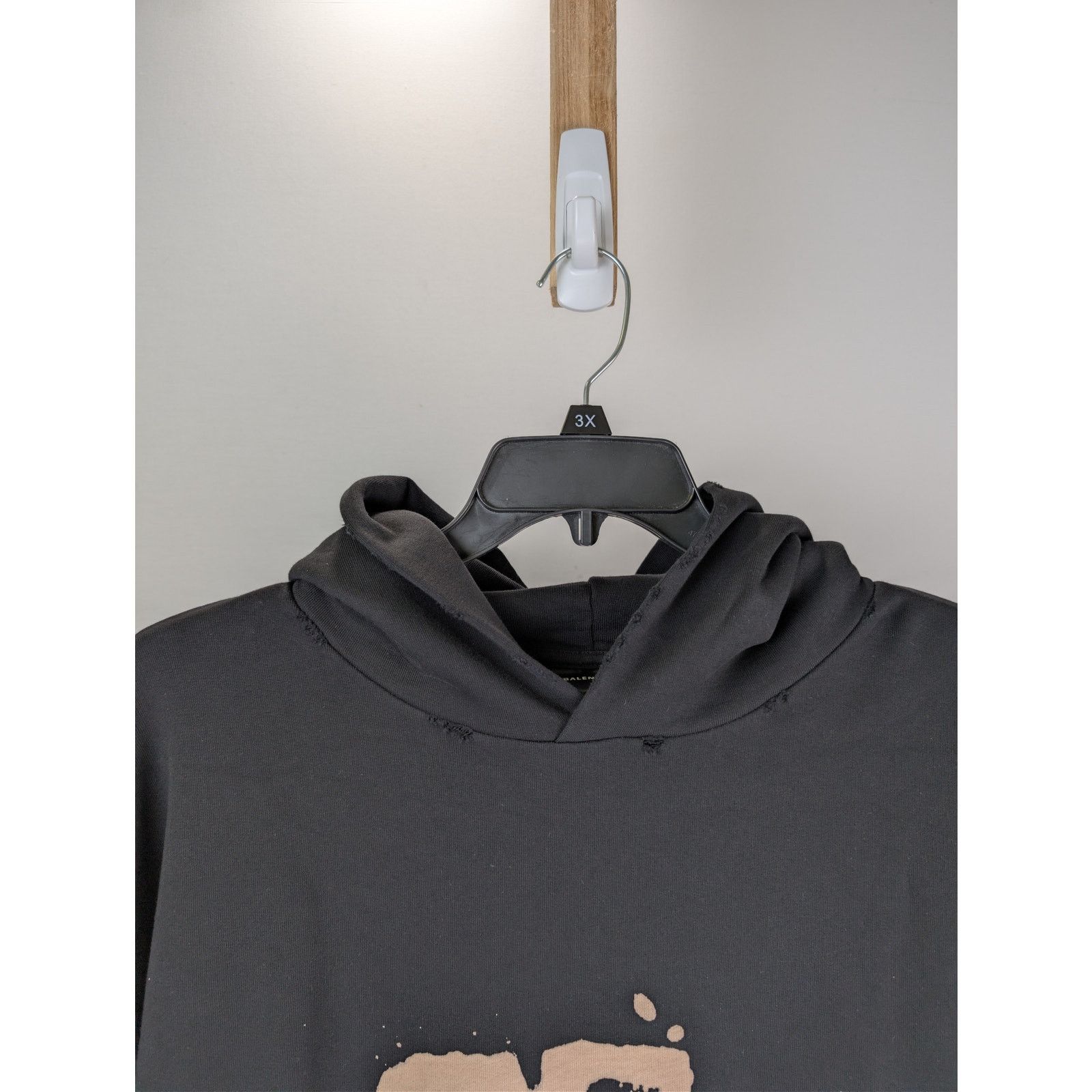 Balenciaga o1rshd1 Large Fit Hoodie in Black Size US M / EU 48-50 / 2 - 7 Thumbnail