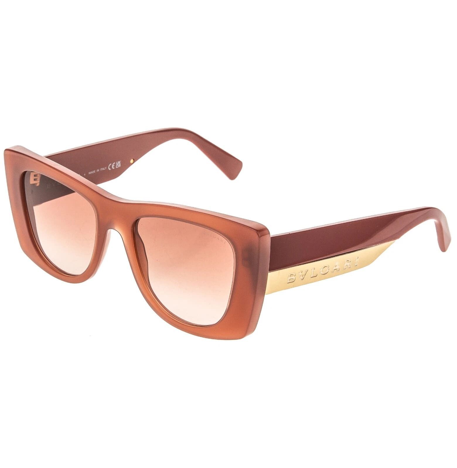 Bvlgari BVLGARI 40038 ROMA BV40038I Orange Brown Logo Sunglasses 44F Size ONE SIZE - 10 Thumbnail