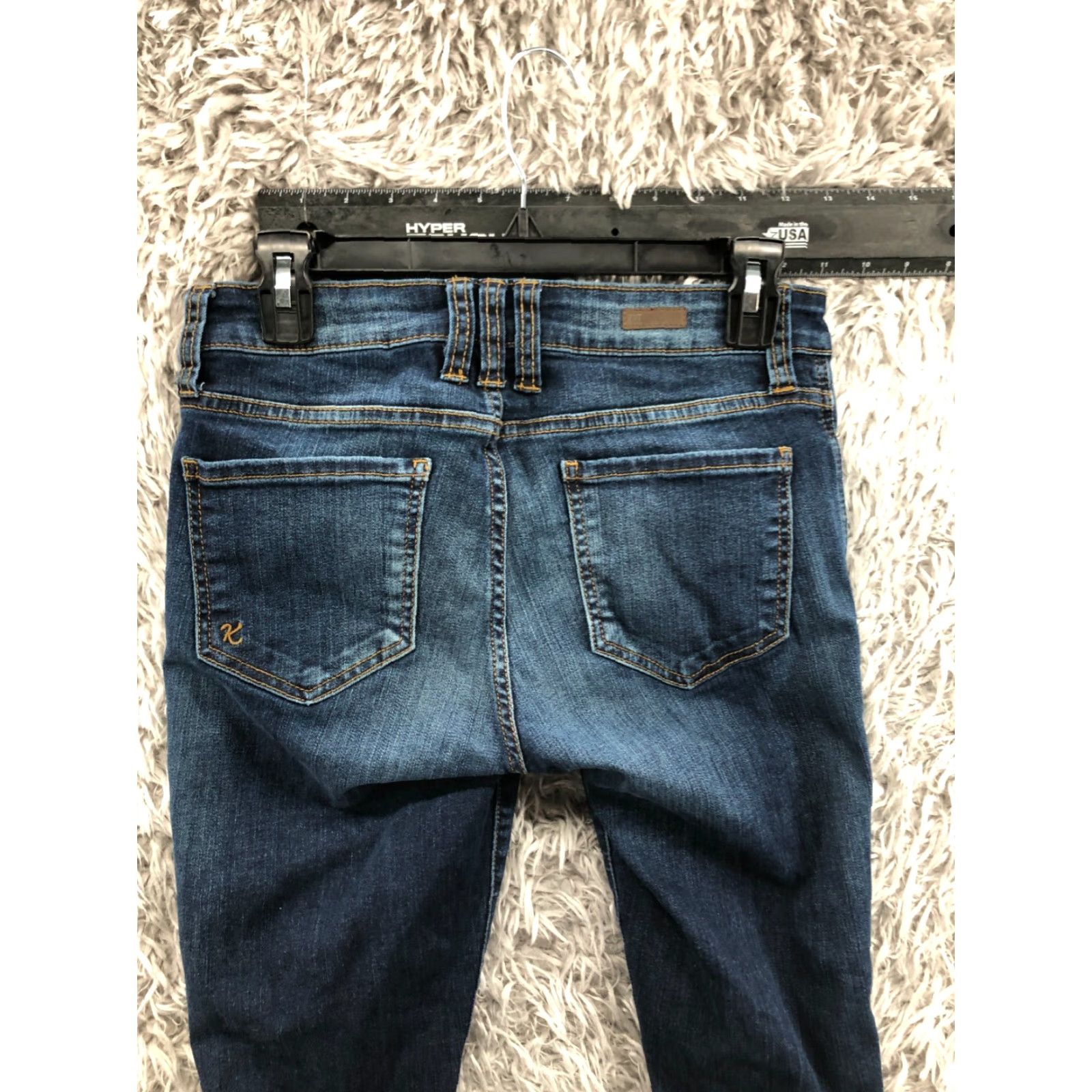Vintage Kut From the Kloth Jeans Toothpick Skinny Size 4 Short Medium Wash Blue Womens Size 27" / US 4 / IT 40 - 7 Thumbnail