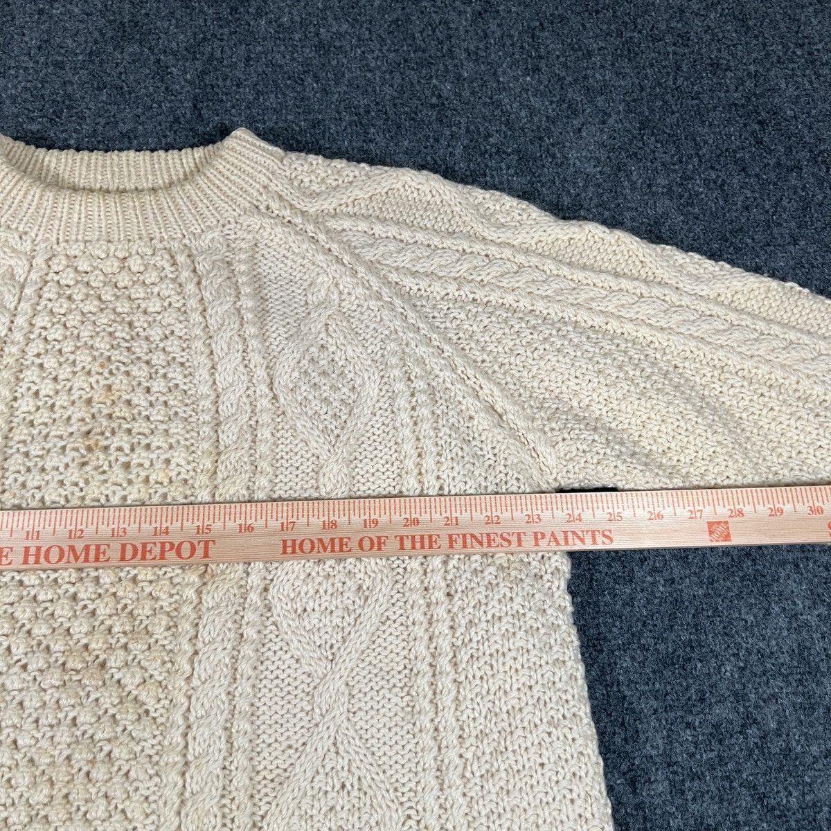Aran Sweater Market VTG 70s Blarney Woolen Mills Aran Fisherman Sweater Size US L / EU 52-54 / 3 - 8 Thumbnail
