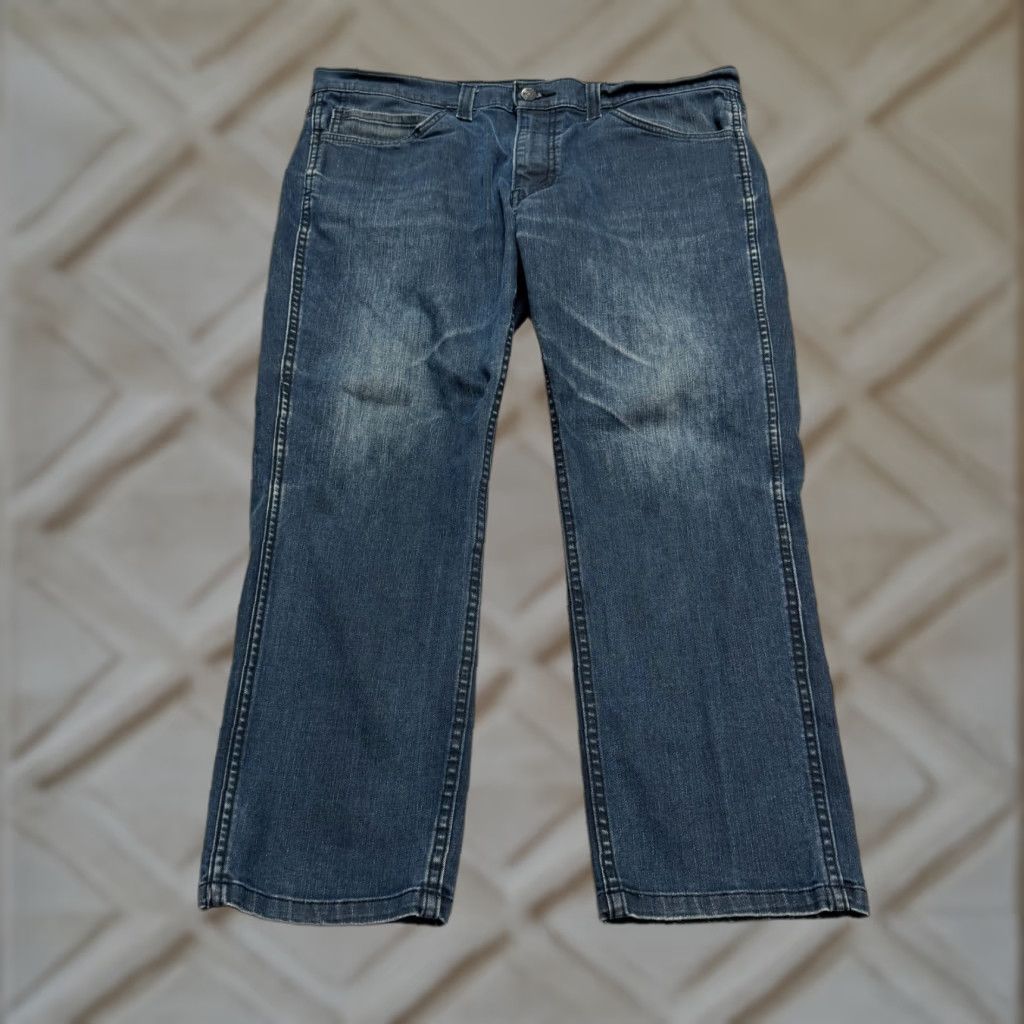 Levi's Levi's 511 Jeans Straight Regular Mens 36x25 Blue Dark Wash Denim Cropped Hem Casual Size US 36 / EU 52 - 1 Thumbnail
