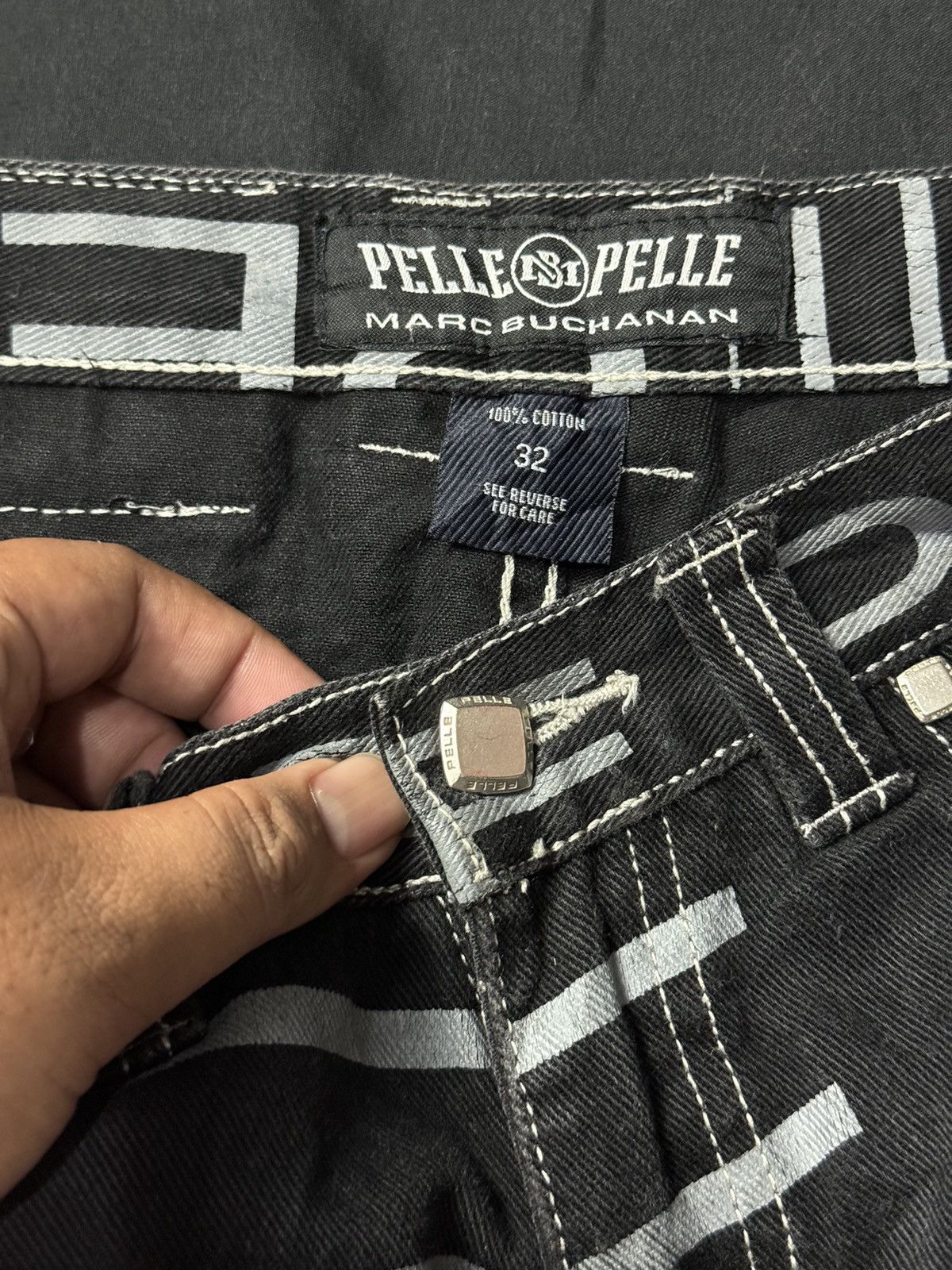 Japanese Brand × Marc Buchanan × Pelle Pelle Pelle Pelle Marc Buchanan Baggy Mid Denim Jeans Size US 30 / EU 46 - 10 Thumbnail