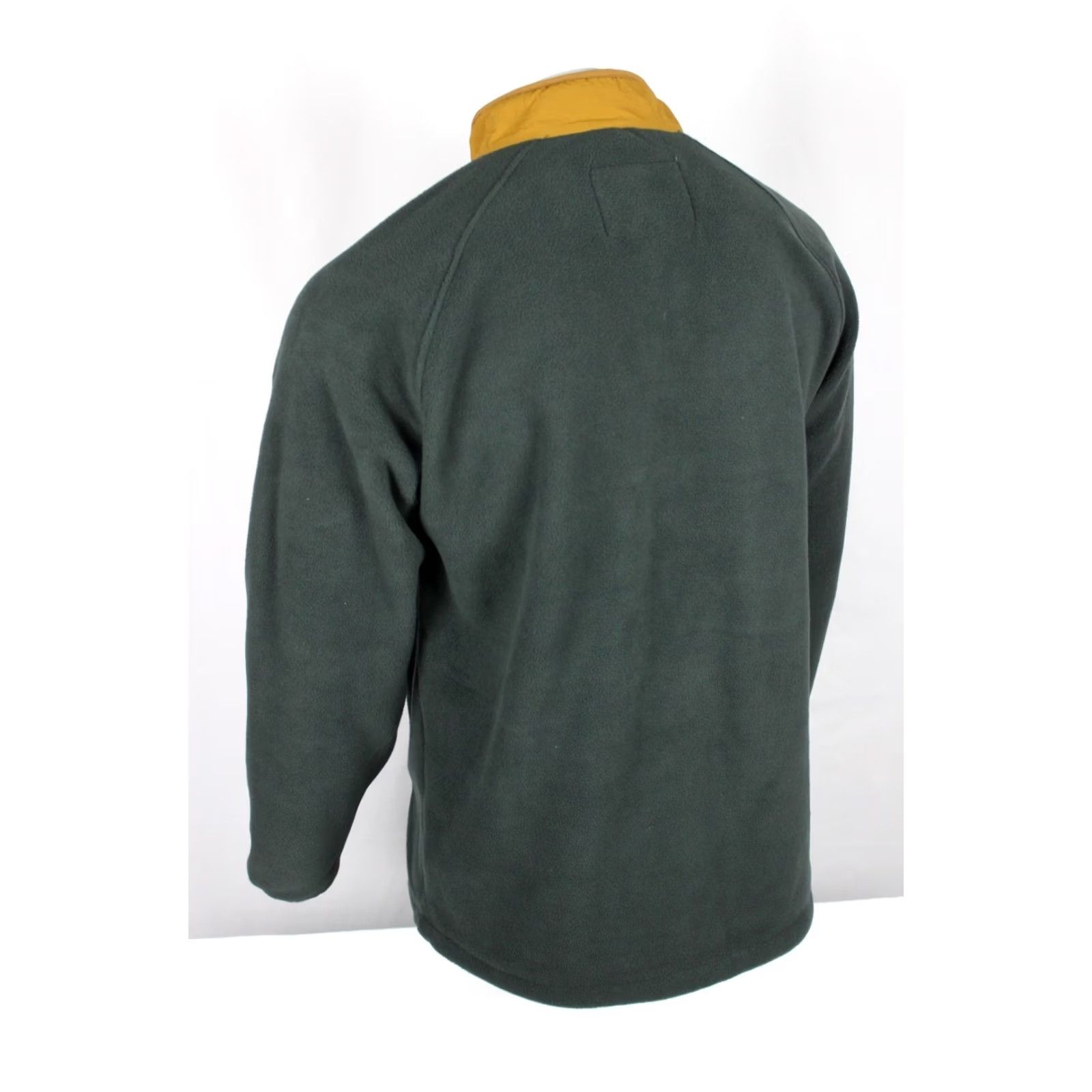 Vintage Burlebo Men's 1/2 Zip Micro Fleece Pullover L Dark Olive Solid Mock Neck Zip Pockets Sweatshirt Outdoor Size US L / EU 52-54 / 3 - 2 Thumbnail