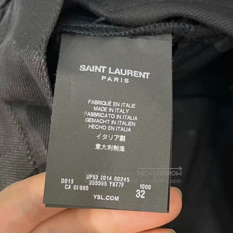 Saint Laurent Paris Saint Laurent Paris Black Oil Wax Denim Pants Size US 32 / EU 48 - 6 Thumbnail