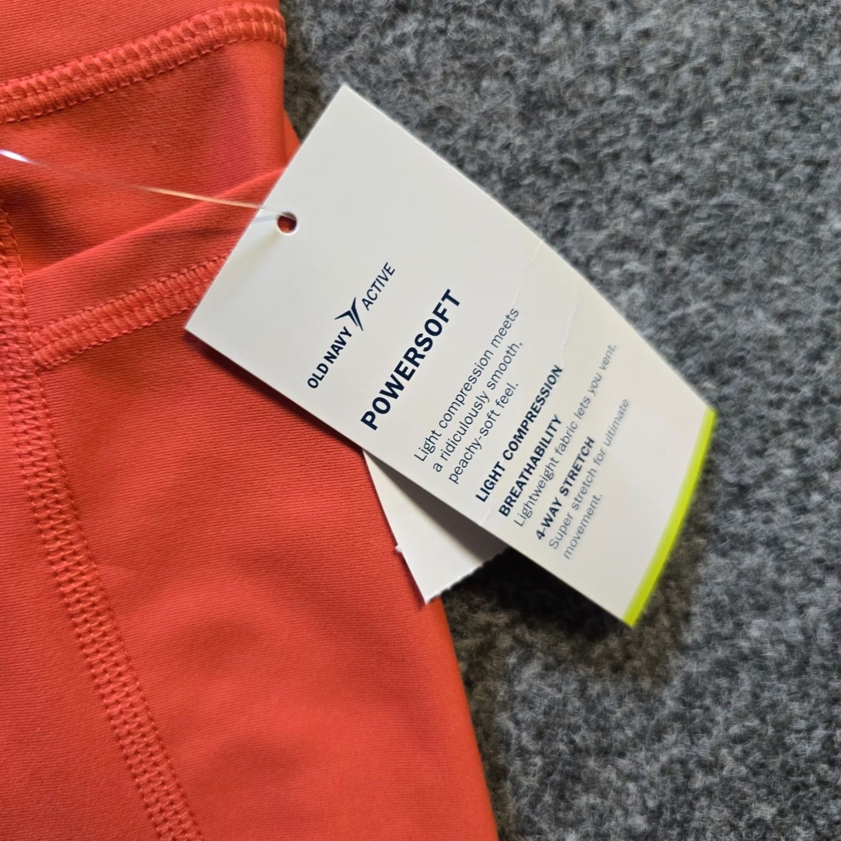 Old Navy Old Navy Pants Womens XL/2XL Orange Cropped Powersoft Stretch Athletic Casual Tapered Inseam 26in Pockets Size 40" / US 18 - 4 Thumbnail