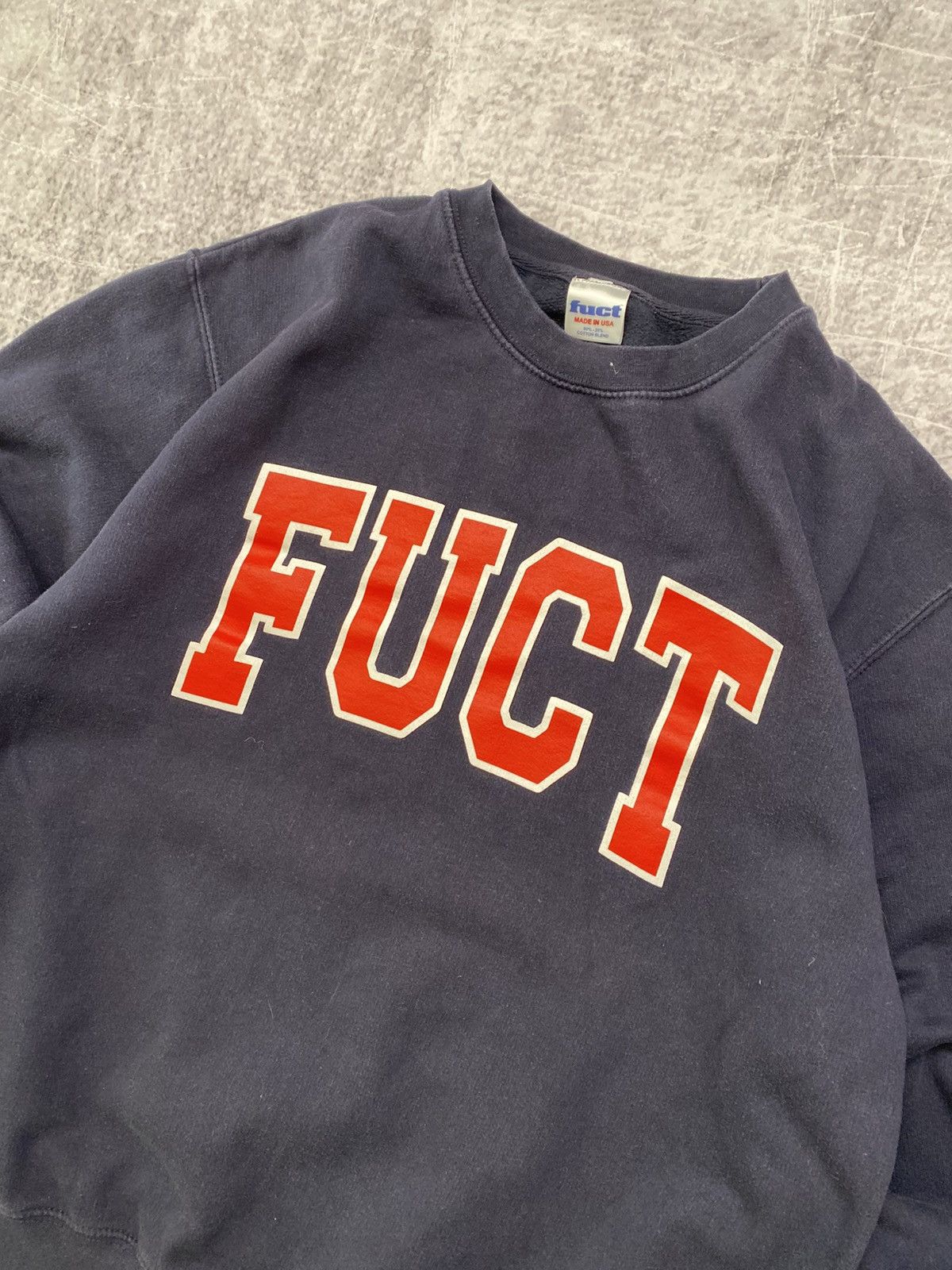 FUCT 90s rare vintage blue FUCT Independent big logo sweatshirt Size US M / EU 48-50 / 2 - 3 Thumbnail