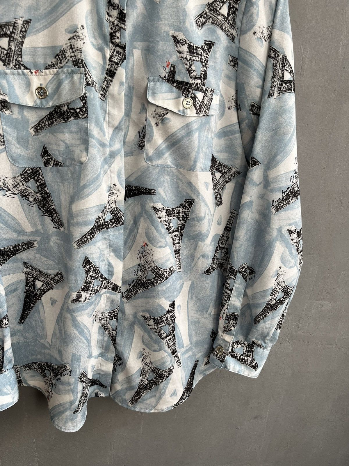 Designer × Karl Lagerfeld Karl Lagerfeld Paris France Eiffel Tower Print button shirt Size US S / EU 44-46 / 1 - 6 Thumbnail