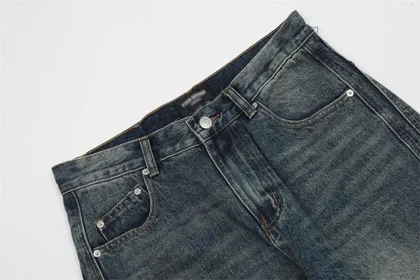 Japanese Brand Loose washed distressed pocket split patchwork jeans Size US 32 / EU 48 - 4 Thumbnail