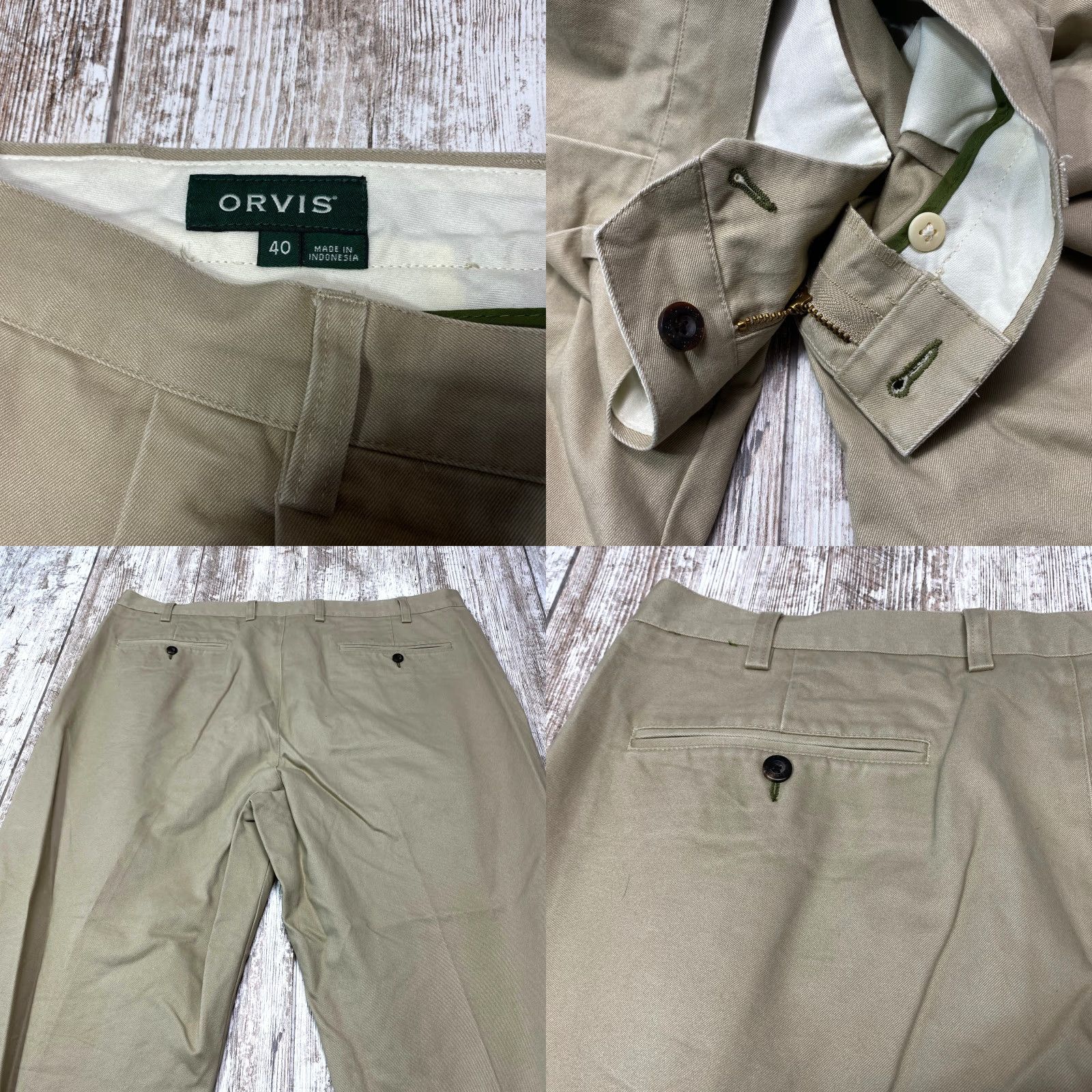 Orvis Orvis Mens 40 Khaki Pants Pleated Cuffed Tan Brown Outdoor Fishing 7449 Size US 40 / EU 56 - 8 Thumbnail