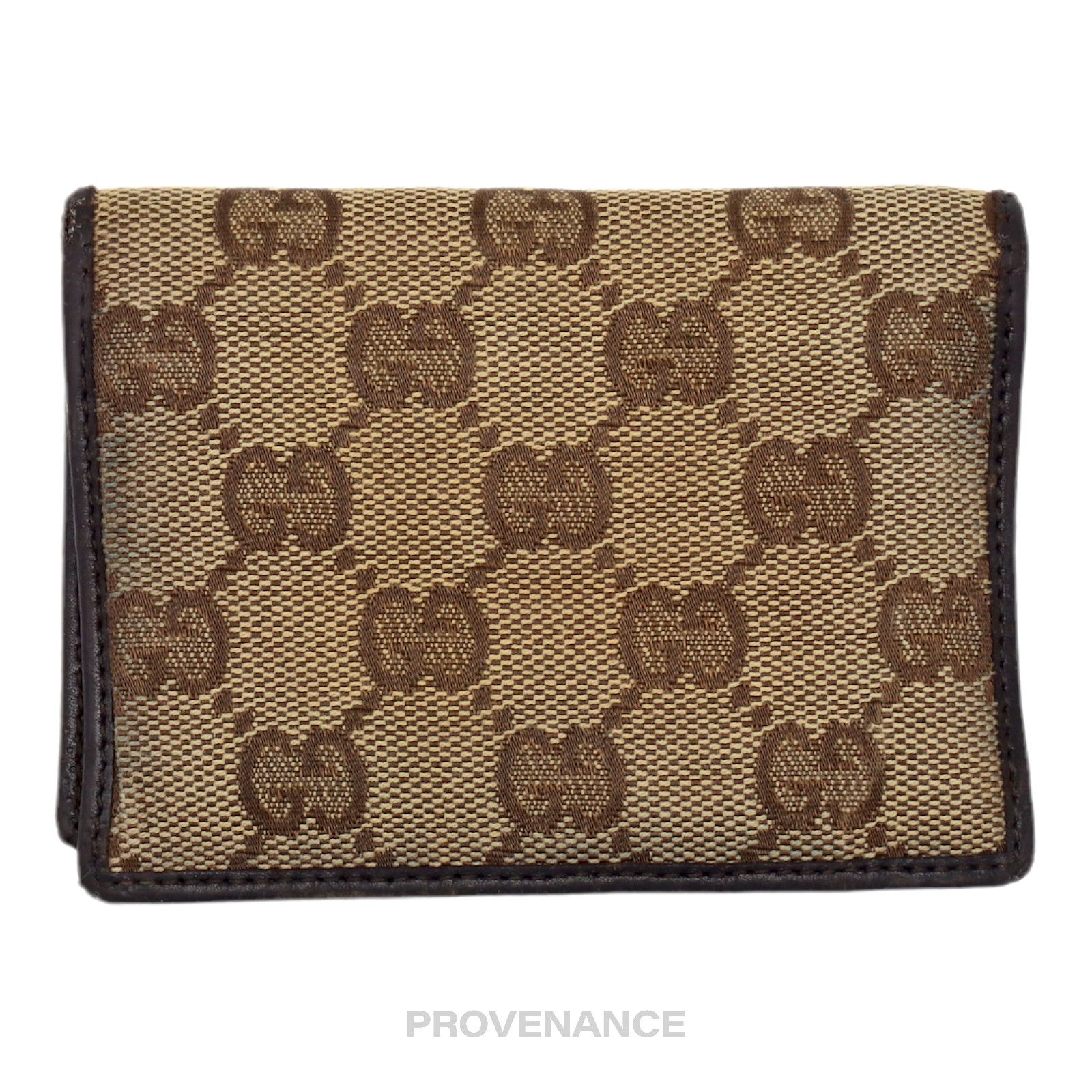 image of Gucci Card Wallet - GG Canvas Brown, Men's