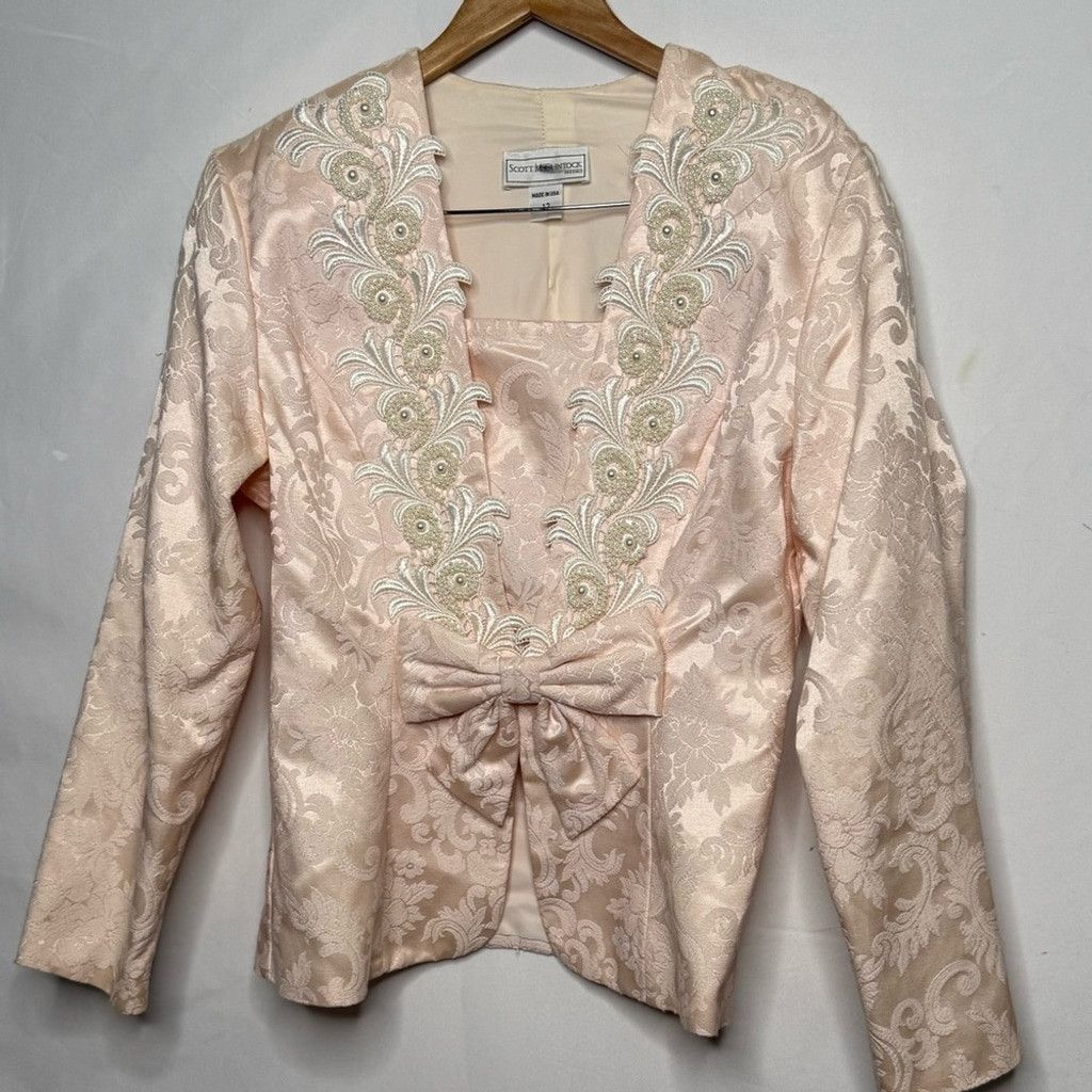 The Unbranded Brand Vintage Scott McClintock embroidered jacket skirt set sz 12 Size 34" / US 12 / IT 48 - 2 Thumbnail