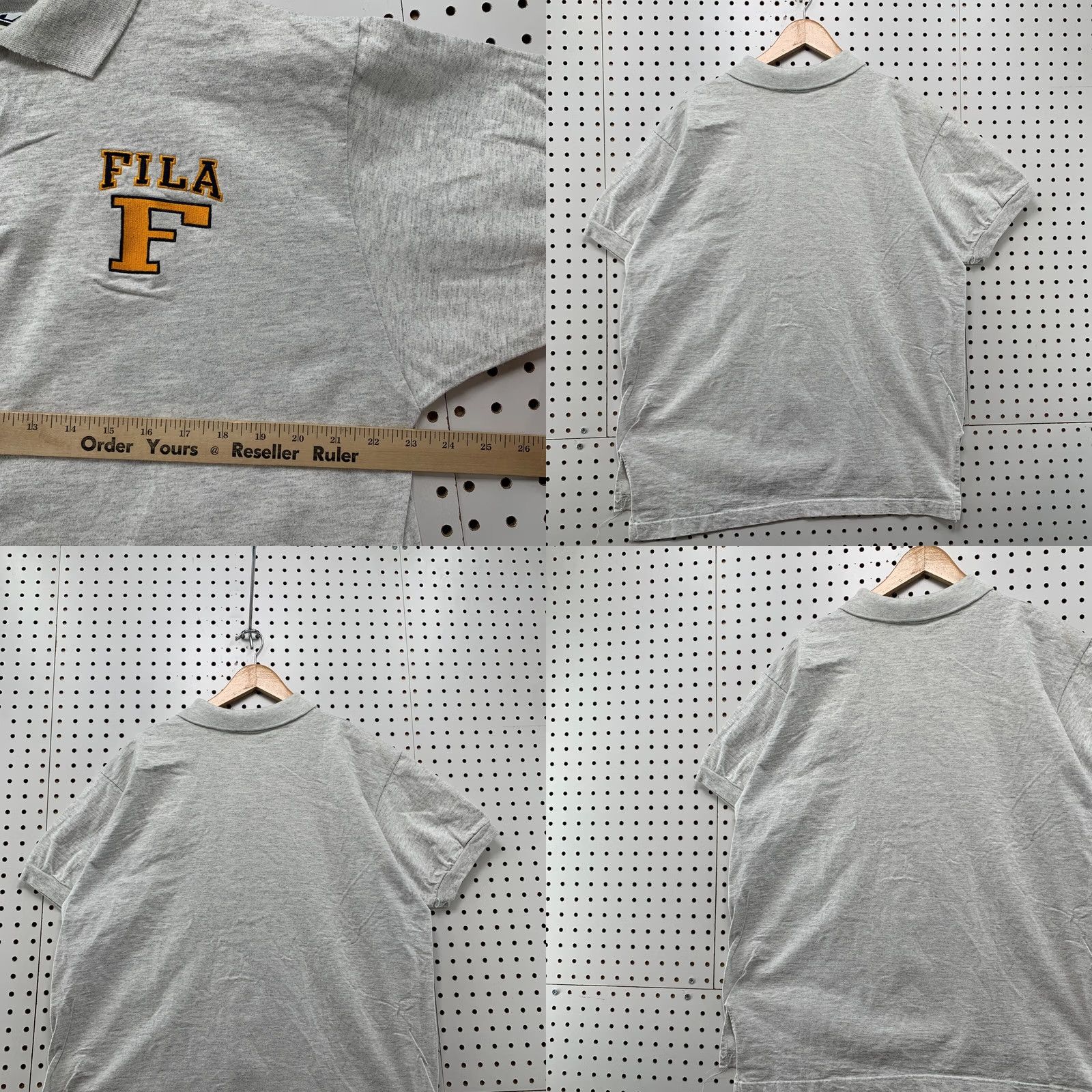 Fila Vintage FILA Polo Shirt Mens XL Gray Yellow Embroidered Logo Made In USA Size US XL / EU 56 / 4 - 9 Thumbnail