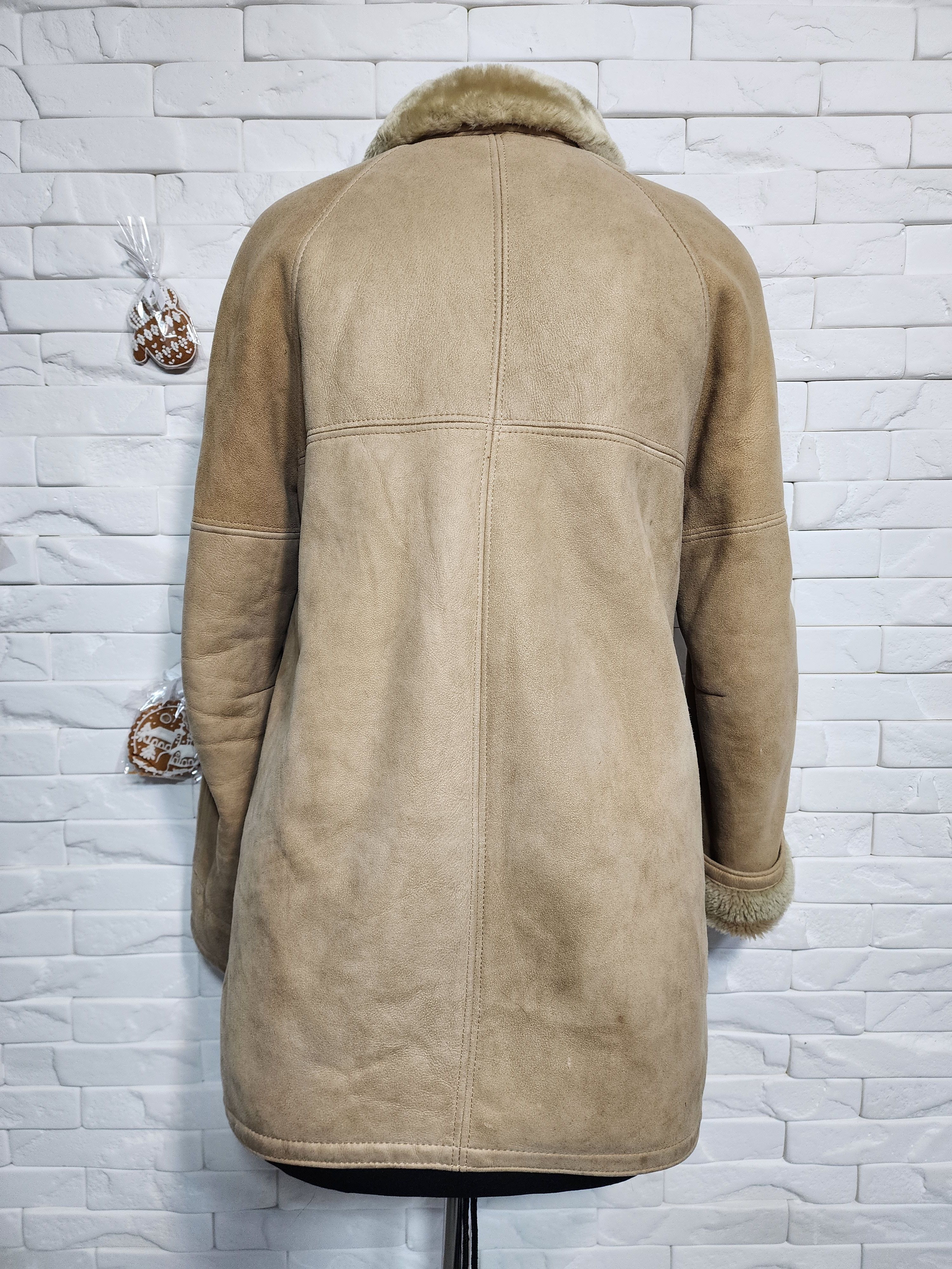 Furla Brown Sheepskin Coat: Women's Warm Genuine Fur Winter Coat Size L / US 10 / IT 46 - 4 Thumbnail
