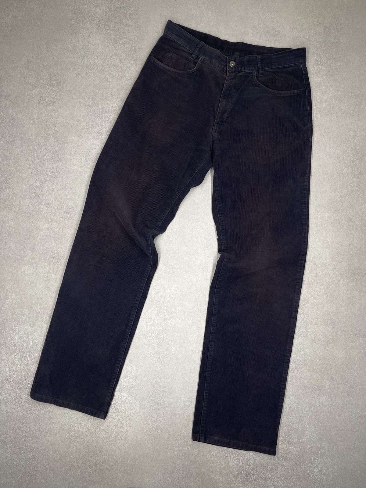 Yves Saint Laurent Vintage Yves Saint Laurent Corduroy Pants Purple Big Logo Size US 32 / EU 48 - 5 Thumbnail