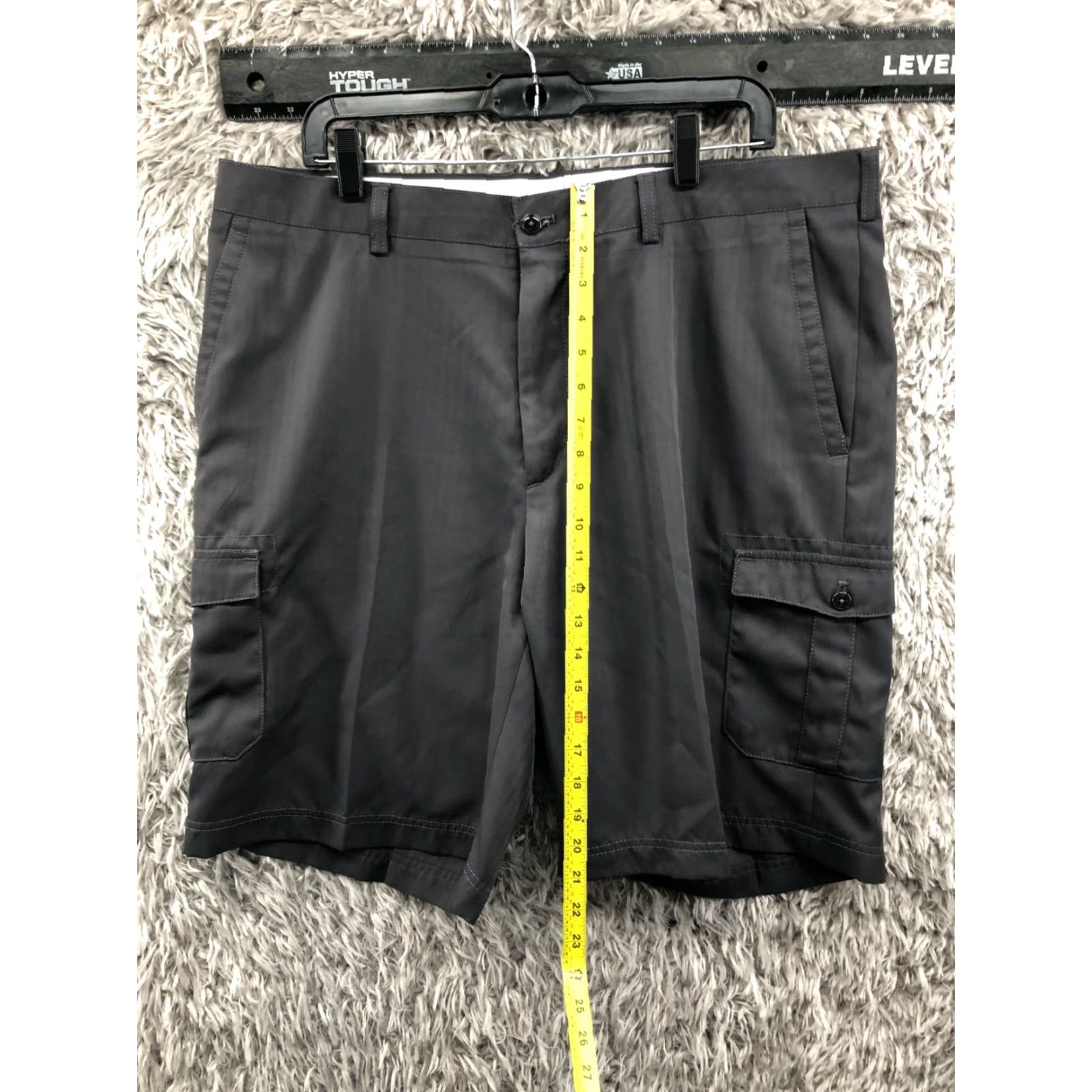 Vintage Island Republic Cargo Shorts Mens Size 40 Mid Rise Dark Gray 100% Polyester Size US 40 / EU 56 - 3 Thumbnail
