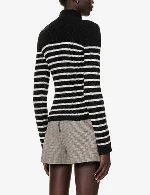 Balmain o1y0625 Turtleneck Sweater in Black/White Size M / US 6-8 / IT 42-44 - 4 Thumbnail