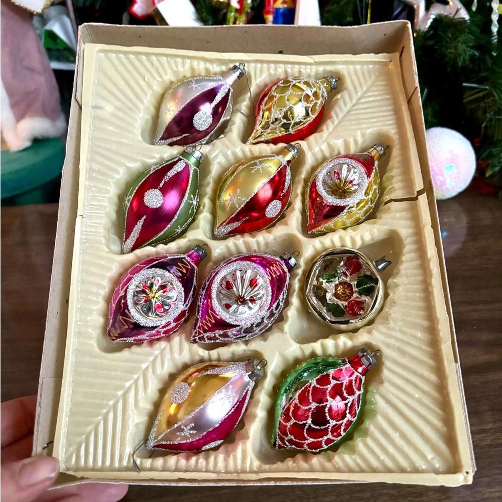 Designer Vintage Mercury Glass Commodore Christmas Ornaments, 10 Size ONE SIZE - 3 Thumbnail