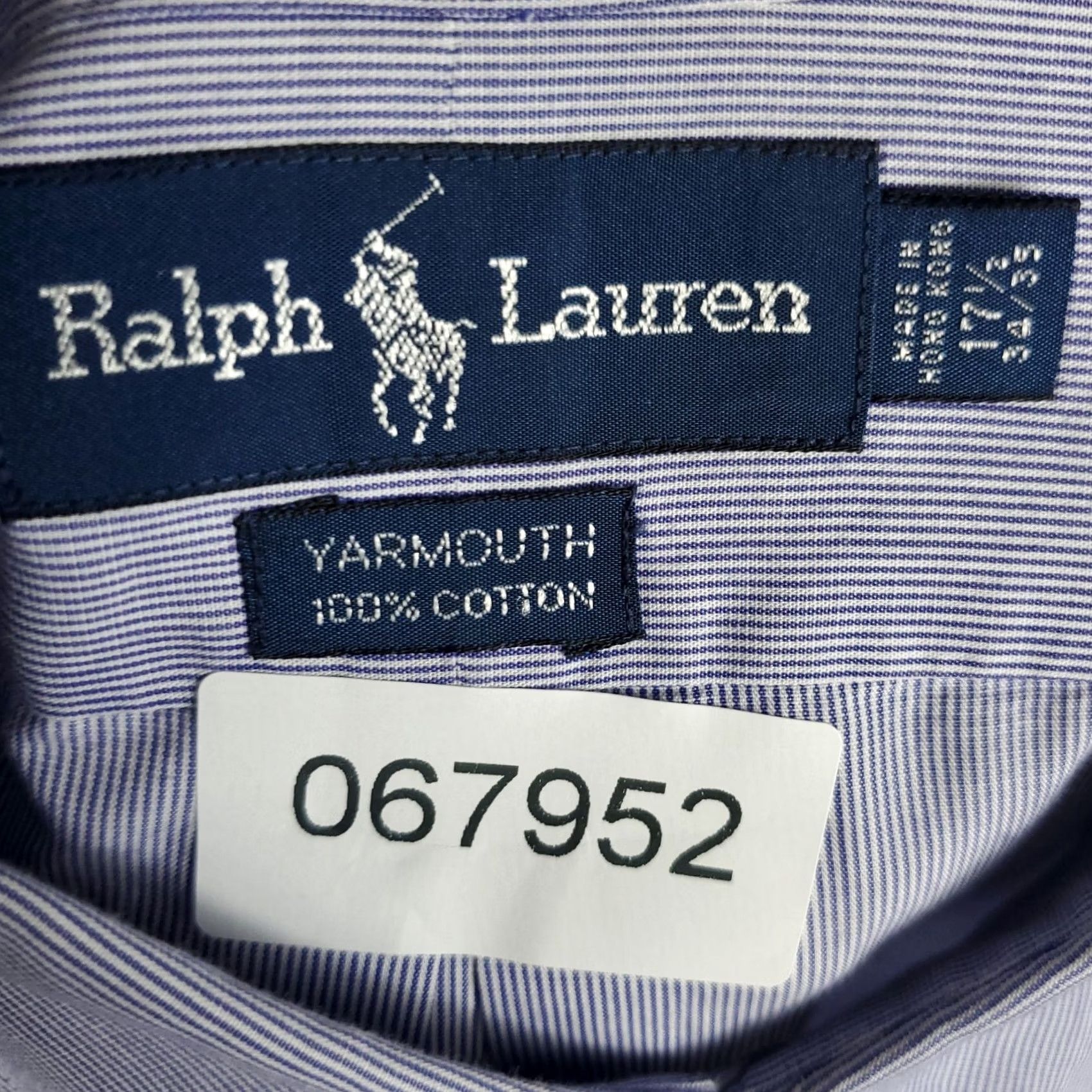 Ralph Lauren Ralph Lauren Shirt Mens 17.5 Blue Pony Dress Button Up Long Sleeve Casual Business Formal Wedding Size 48R - 8 Thumbnail