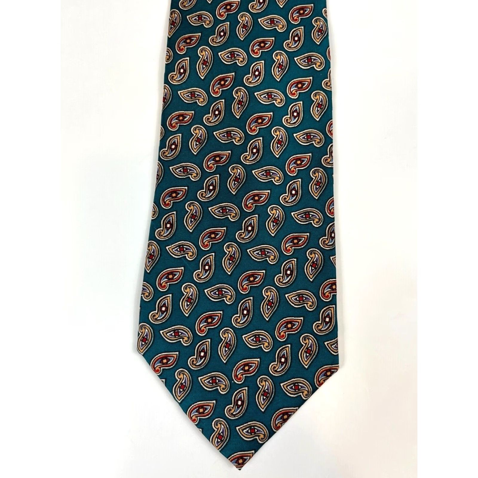 Brooks Brothers VINTAGE Brooks Brothers Silk Tie Paisley Men’s Tie Wide 3.75" Green 58.25" 100% Silk Satin USA Brand: Brooks Brothers Mens Size ONE SIZE - 4 Thumbnail