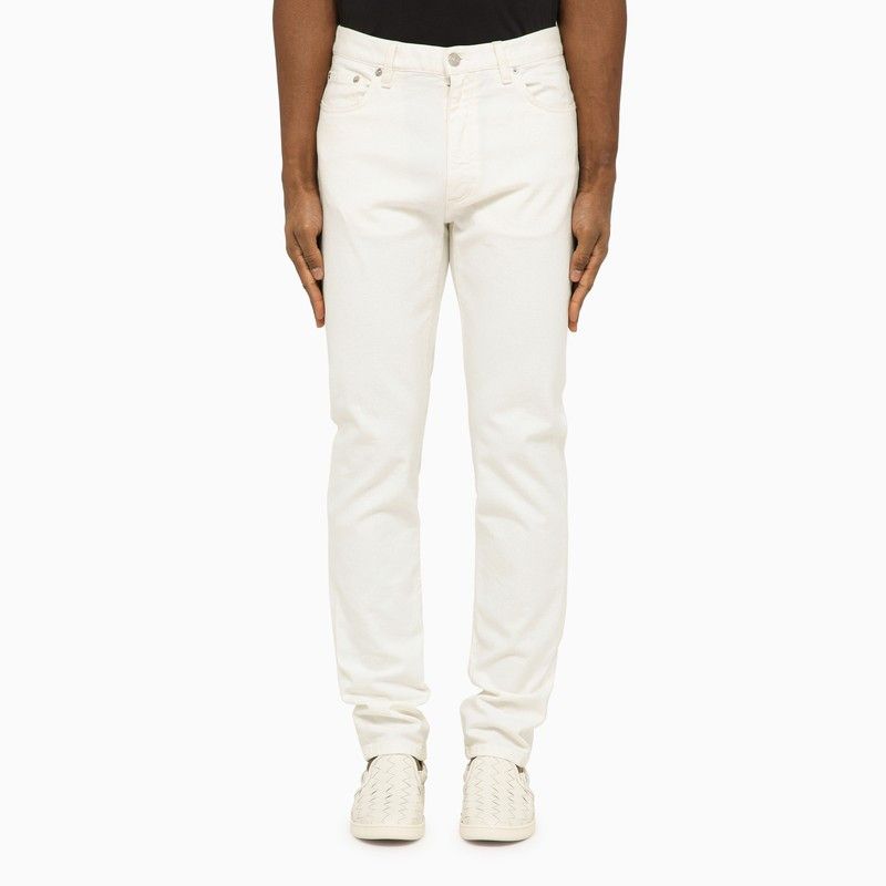 image of Ermenegildo Zegna Zegna White Regular Jeans in Black, Men's (Size 33)