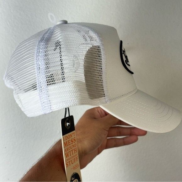 Designer × Von Dutch NWT VON DUTCH WHITE BLACK PATCH TRUCKER HAT Size ONE SIZE - 5 Thumbnail