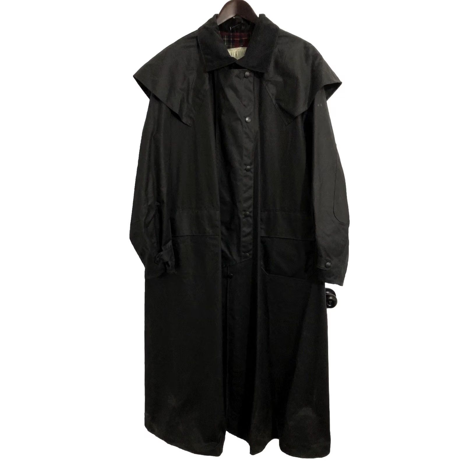 Barbour VINTAGE Barbour Backhouse Waxed Coat 2XL Long Trench Riding Wax Heavy Outerwear - Mocha Black Size US XXL / EU 58 / 5 - 2 Thumbnail