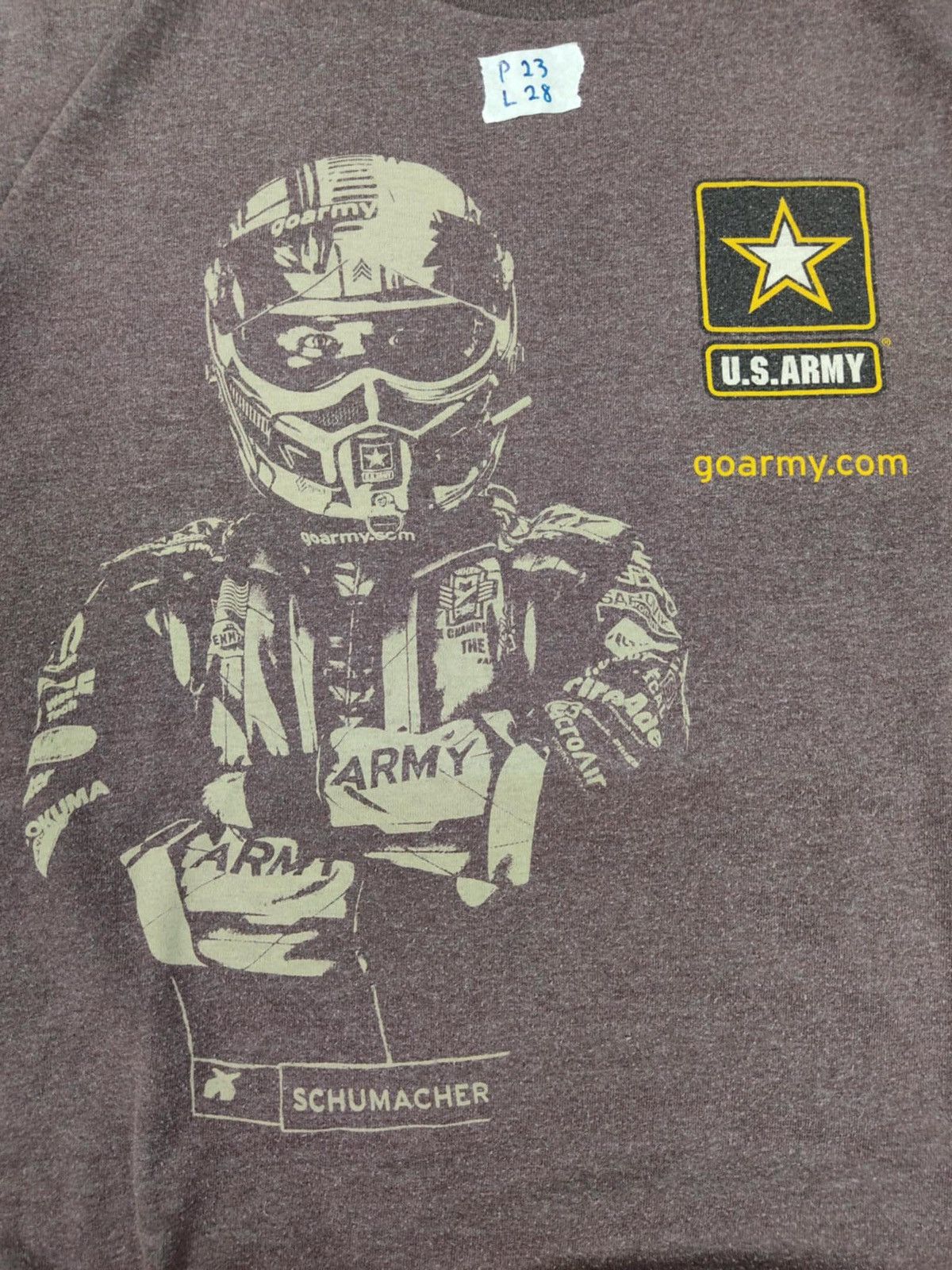Vintage VINTAGE Schumacher Army NHRA Racing T Shirt Size US L / EU 52-54 / 3 - 2 Thumbnail